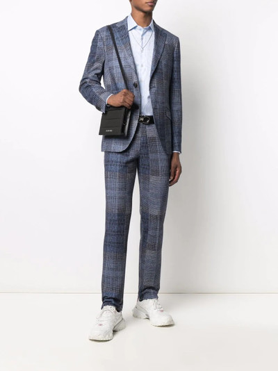 Etro single-breasted multi-check blazer outlook