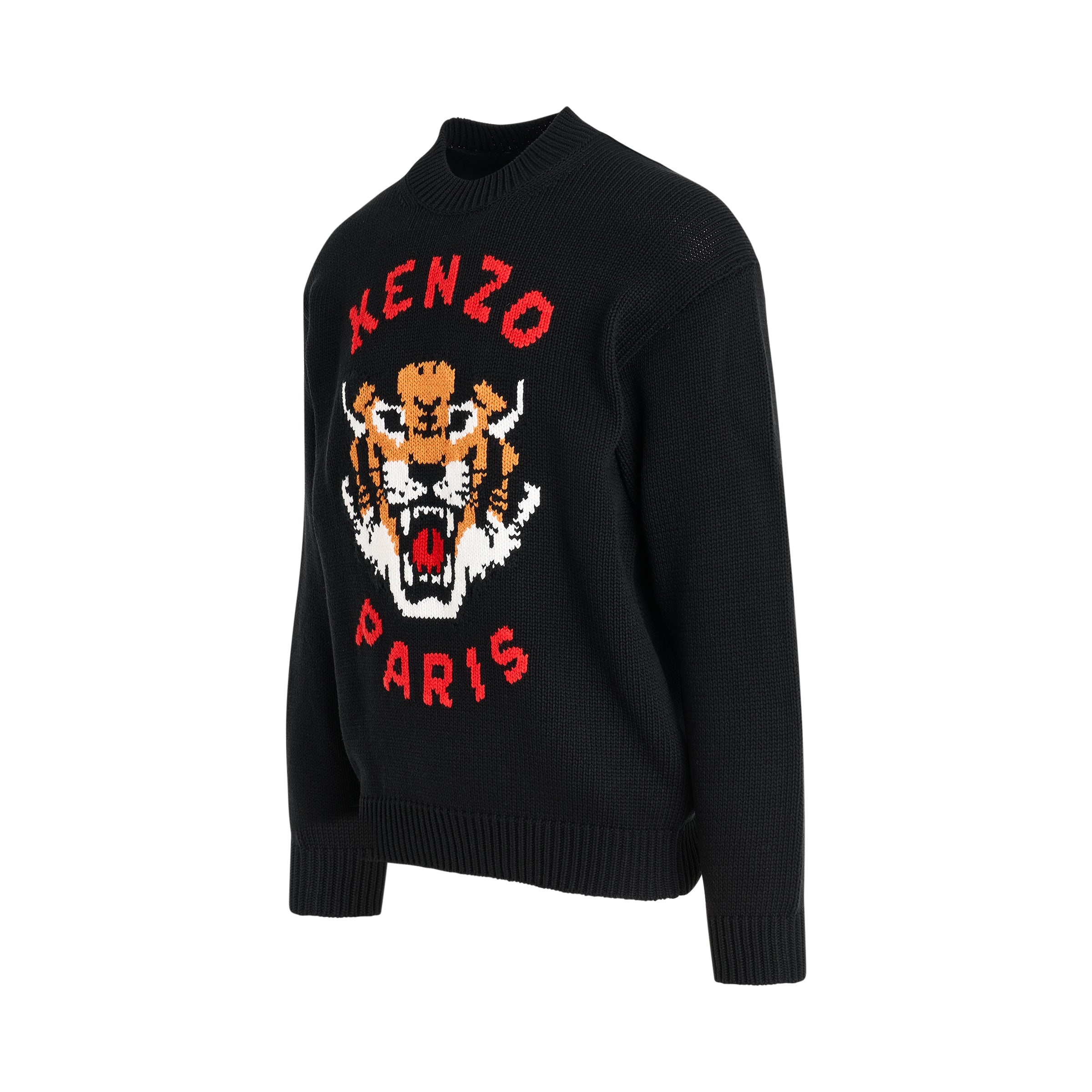 Kenzo Lucky Tiger Knit Sweater in Black - 2