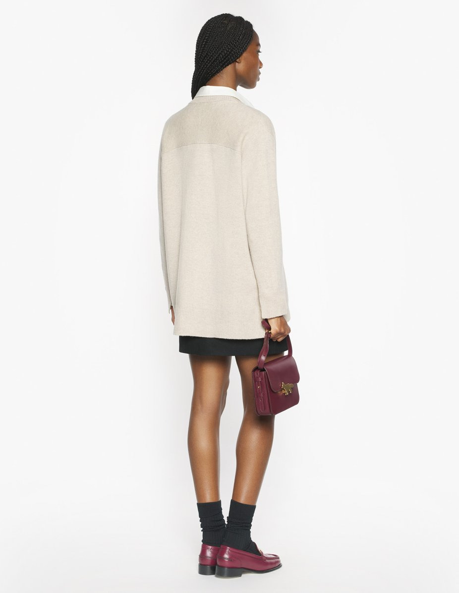 MERINO WOOL LONG CARDIGAN - 5
