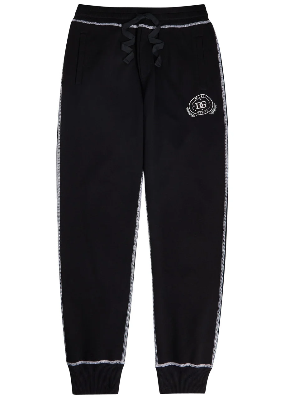 Dolce & Gabbana Logo-embroidered Cotton Sweatpants - 1