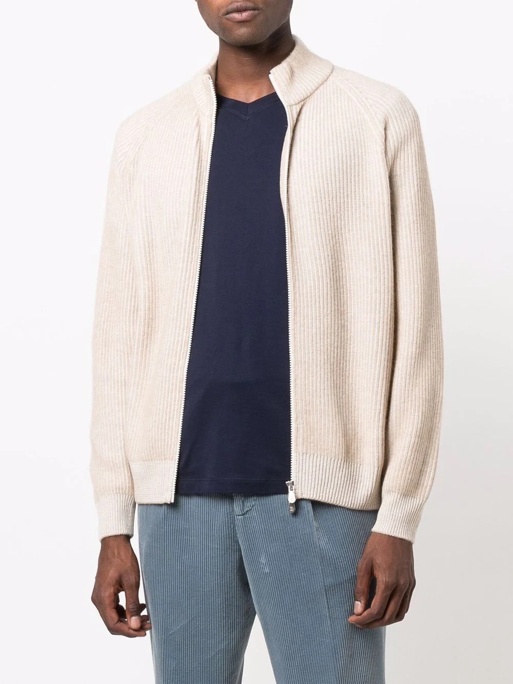 zip-up cashmere jumper - 2