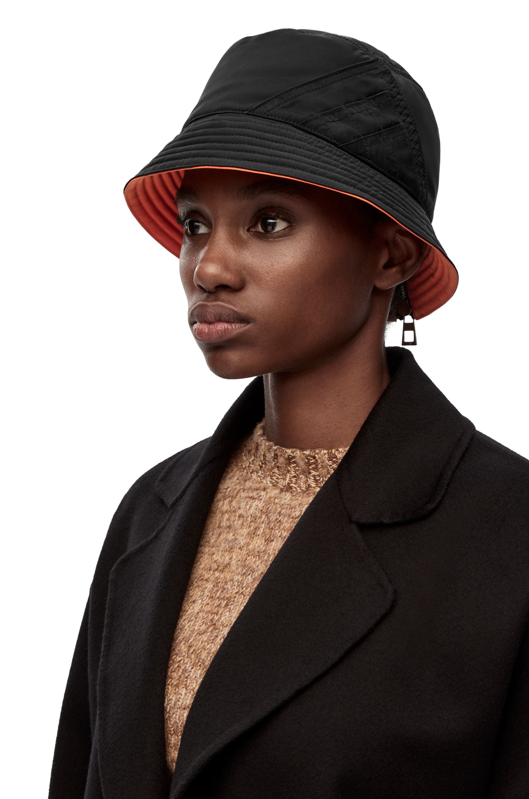 Reversible Anagram bucket hat in jacquard and nylon - 2