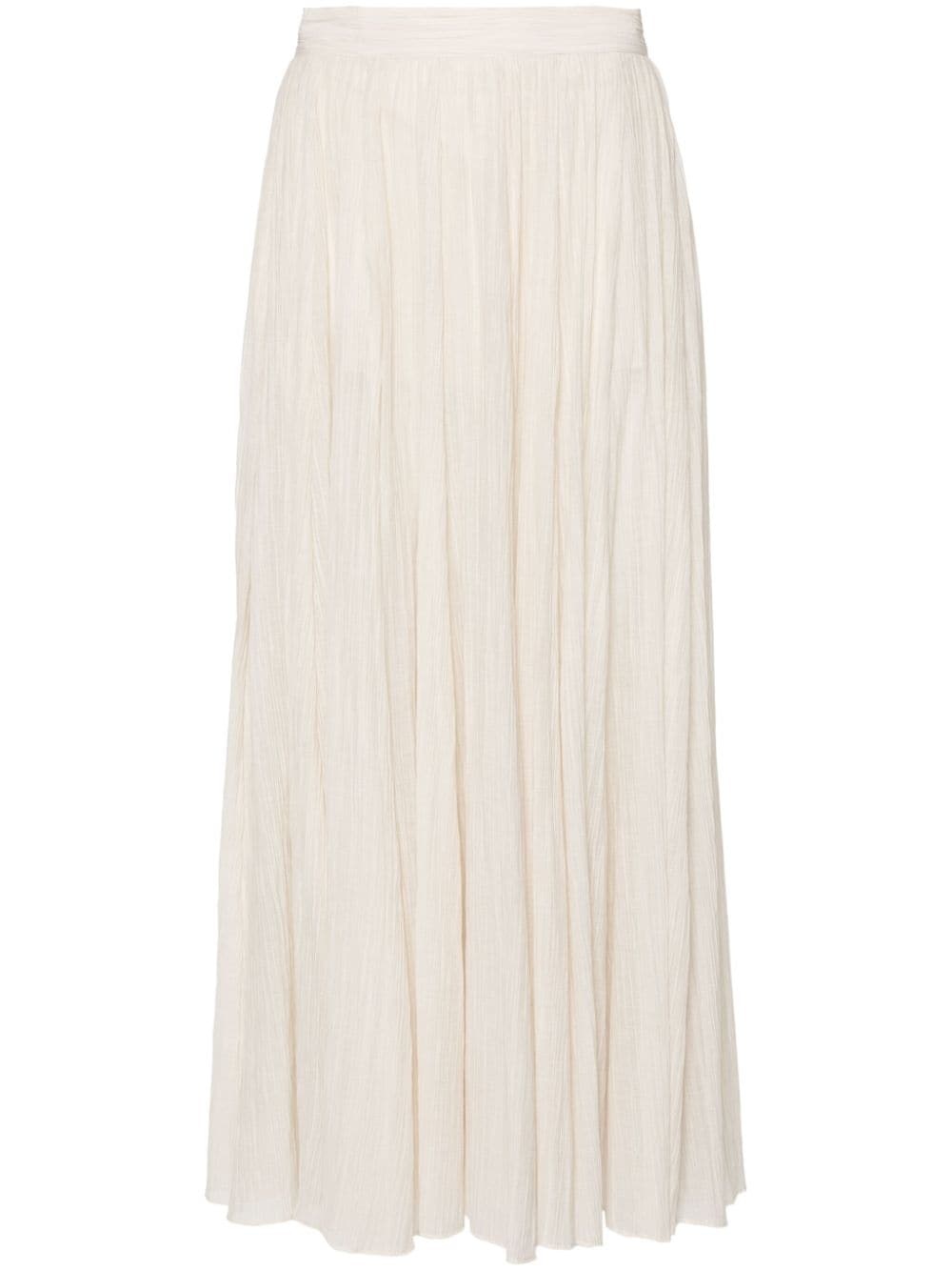 plissÃ© flared maxi skirt - 1