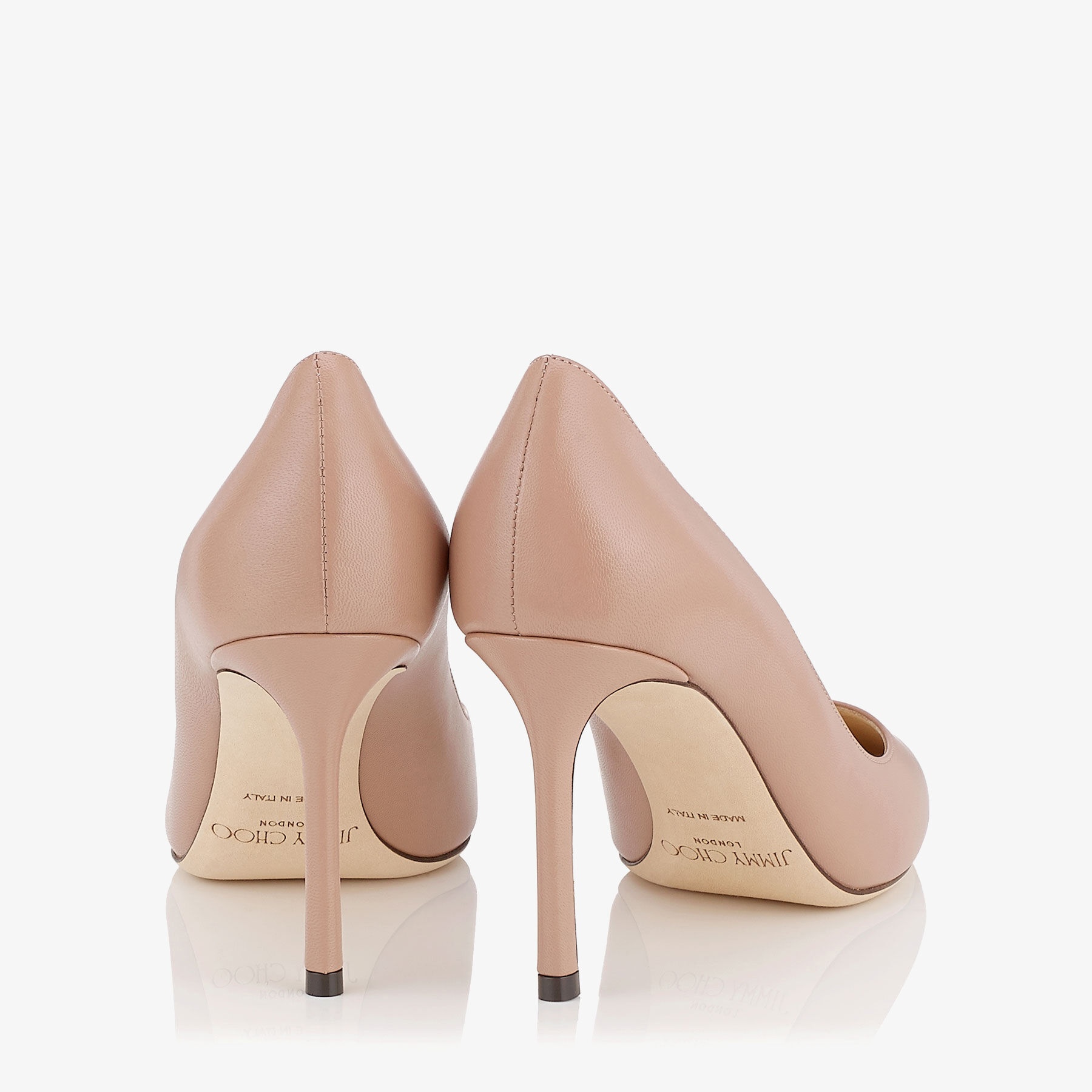 Jimmy Choo ジミーチュウ ROMY100 BALLET PINK 34 Ballet Pink Patent Leather Point-Toe Pumps with JC Emblem
