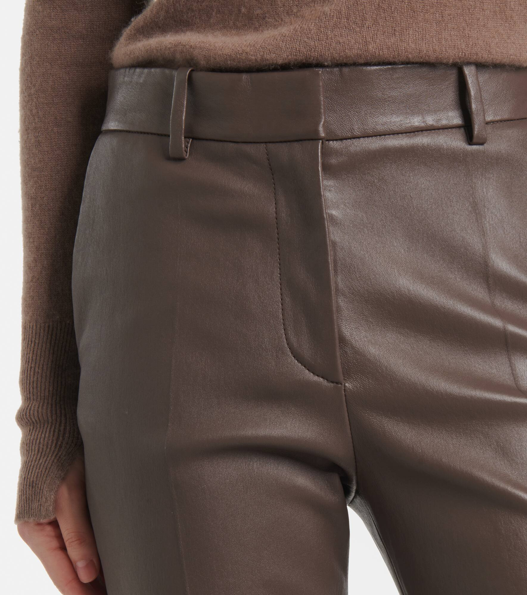Coleman leather slim pants - 4