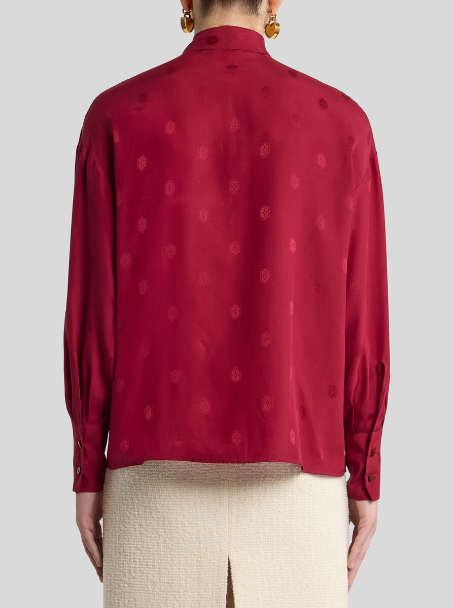 SILK JACQUARD BLOUSE - 4