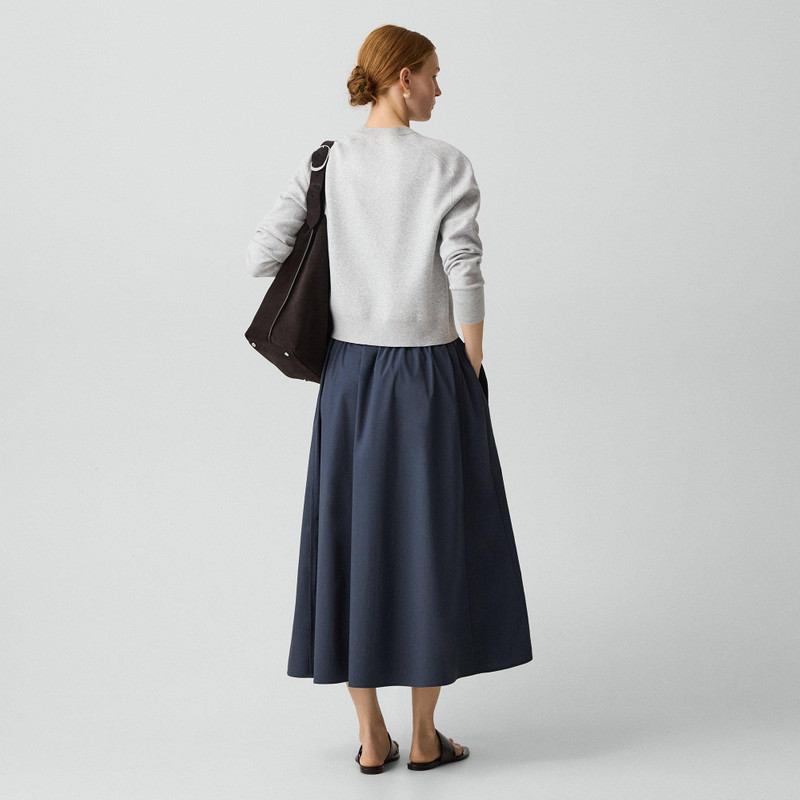 Theory Vented Skirt in Relaxed Poplin outlook