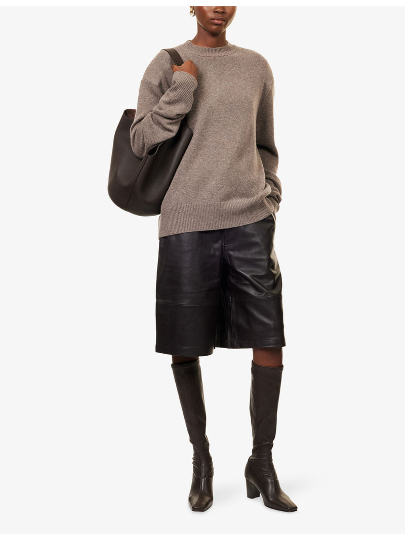 The Frankie Shop Rafaela Padded-Shoulders Wool And Cashmere Jumper outlook