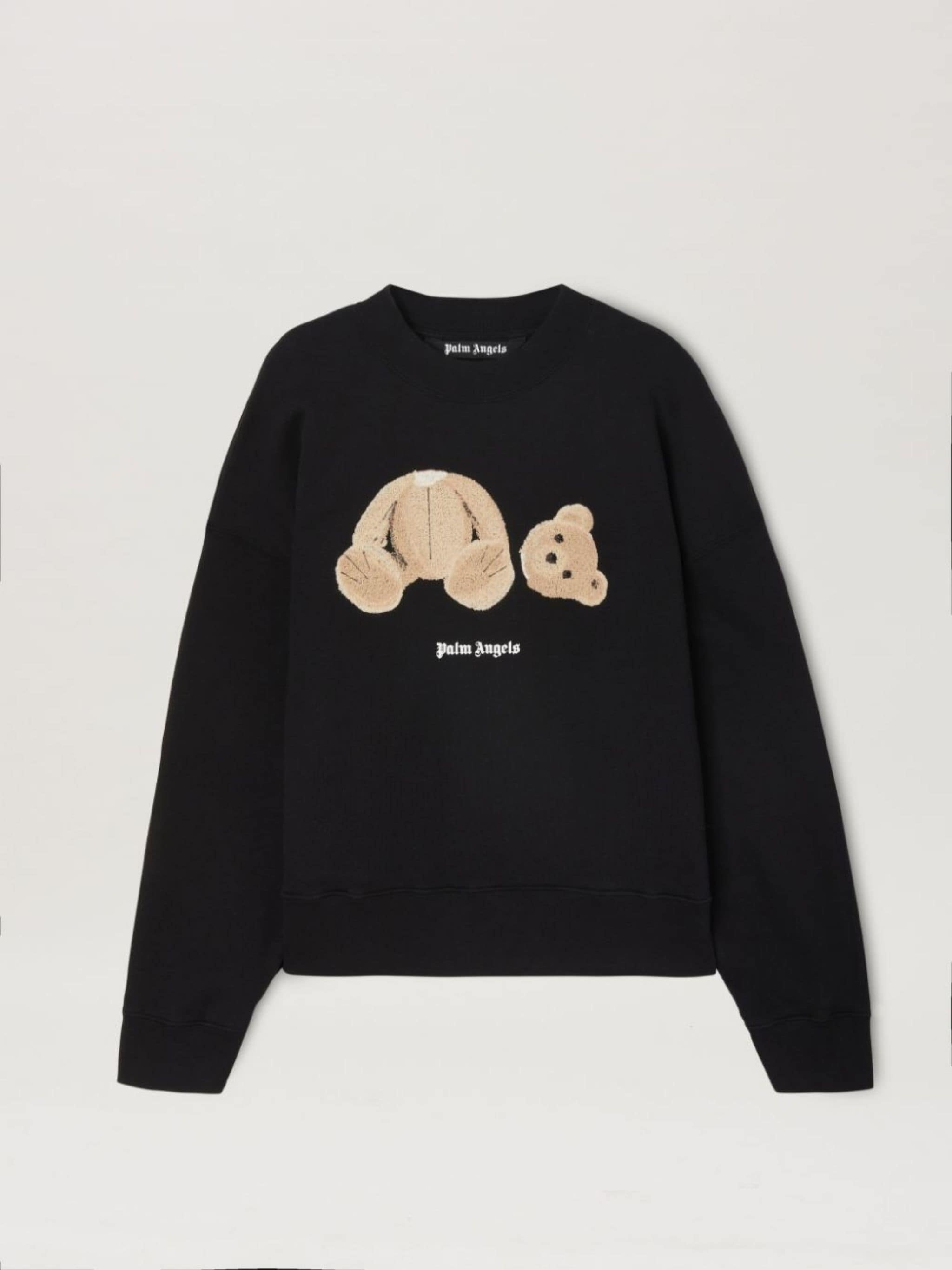 Bear motif crew-neck sweatshirt - 1