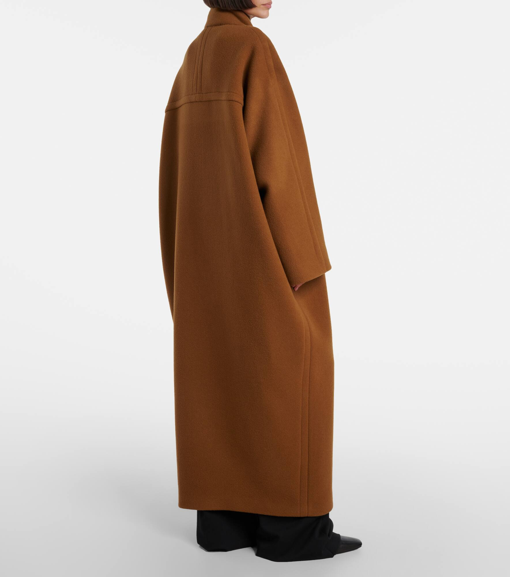 Yves wool-blend wrap coat - 3