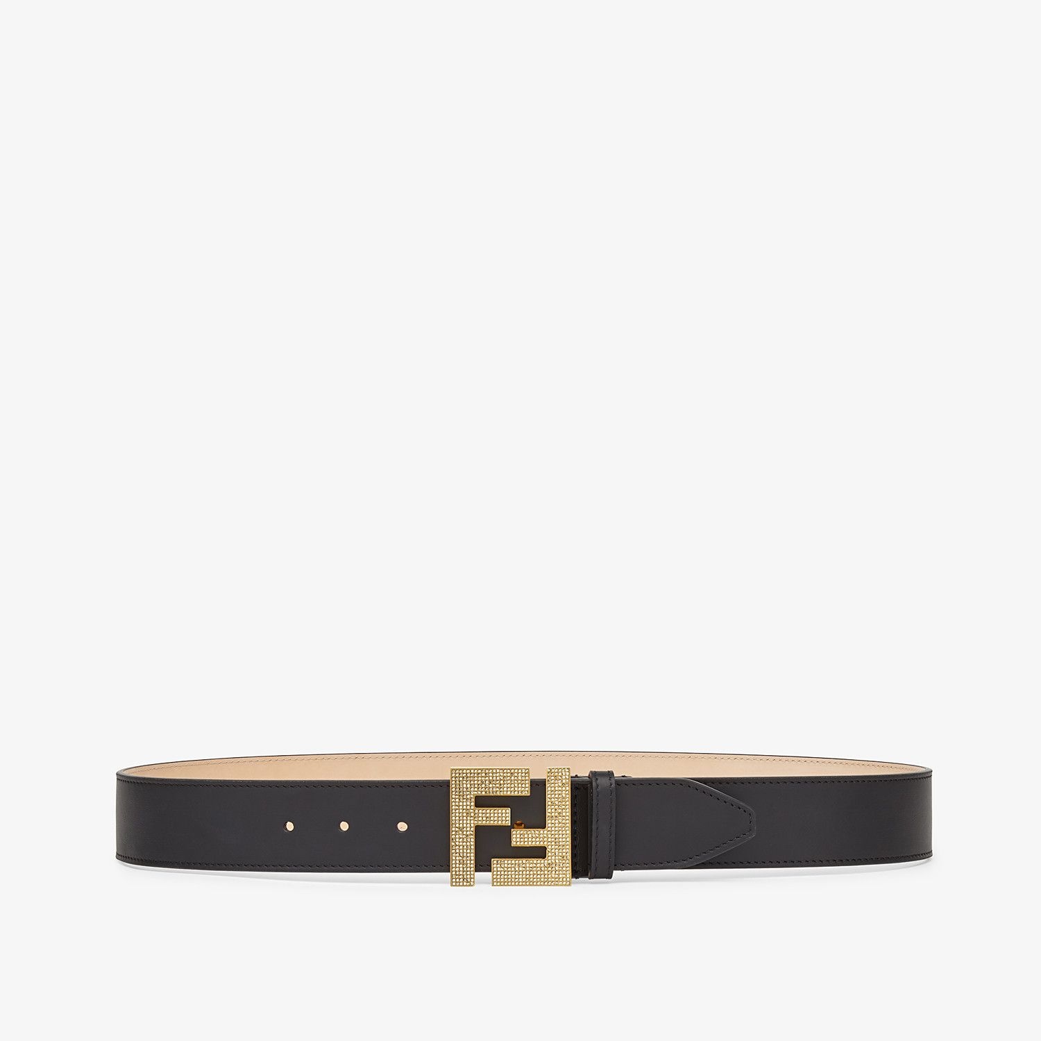 Black leather belt - 1