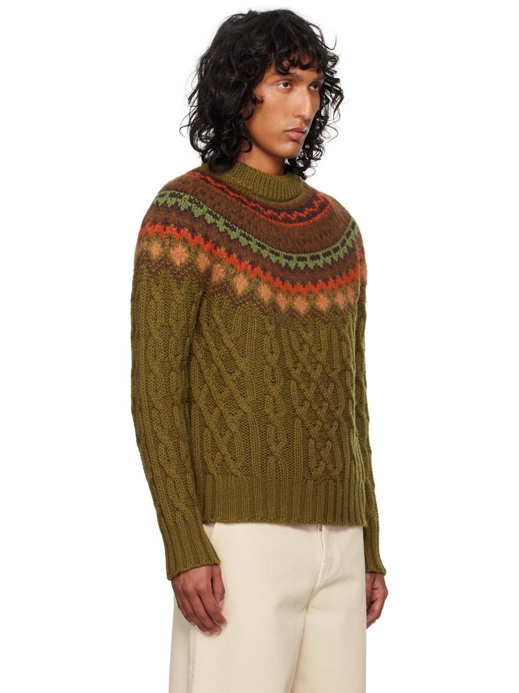Khaki Wool Sweater - 2