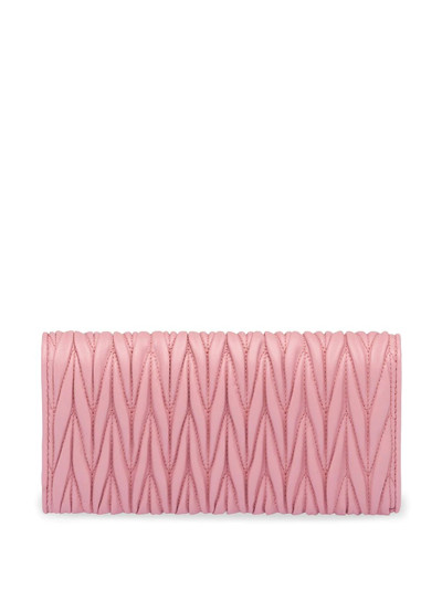 Miu Miu matelassé leather flap wallet outlook