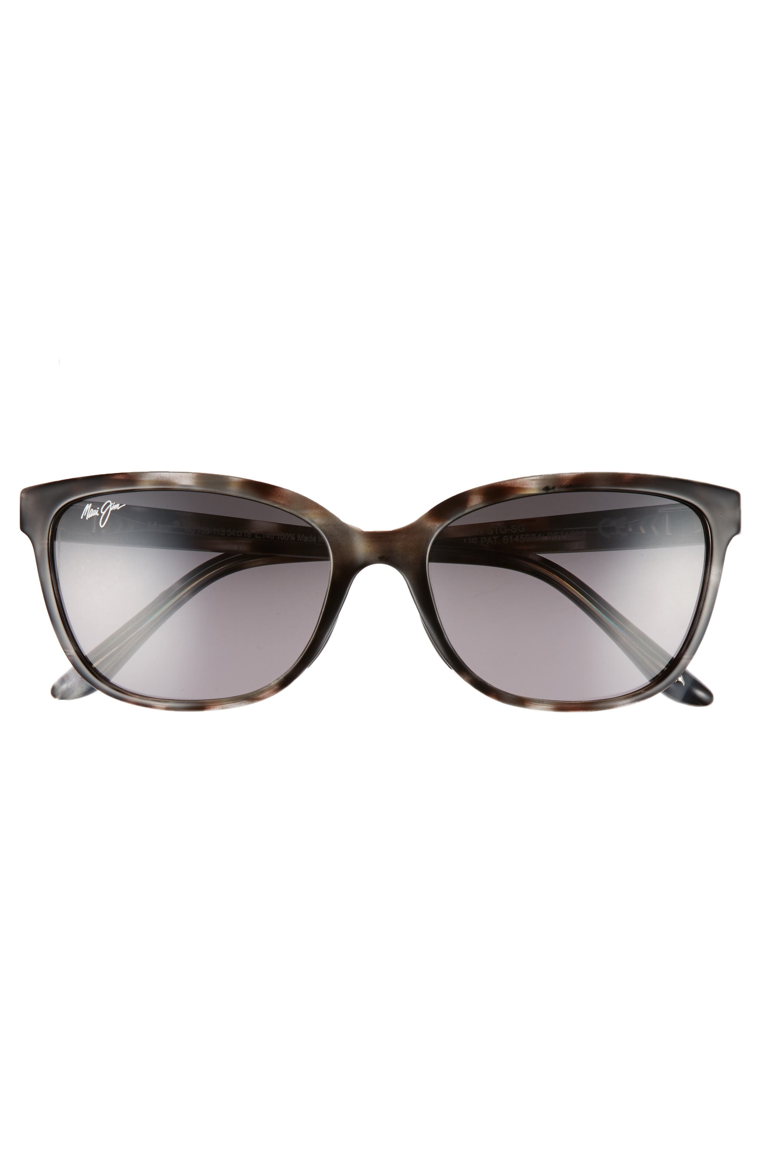 Maui Jim Honi 54mm PolarizedPlus2® Cat Eye Sunglasses in Grey Tortoise Stripe at Nordstrom - 4