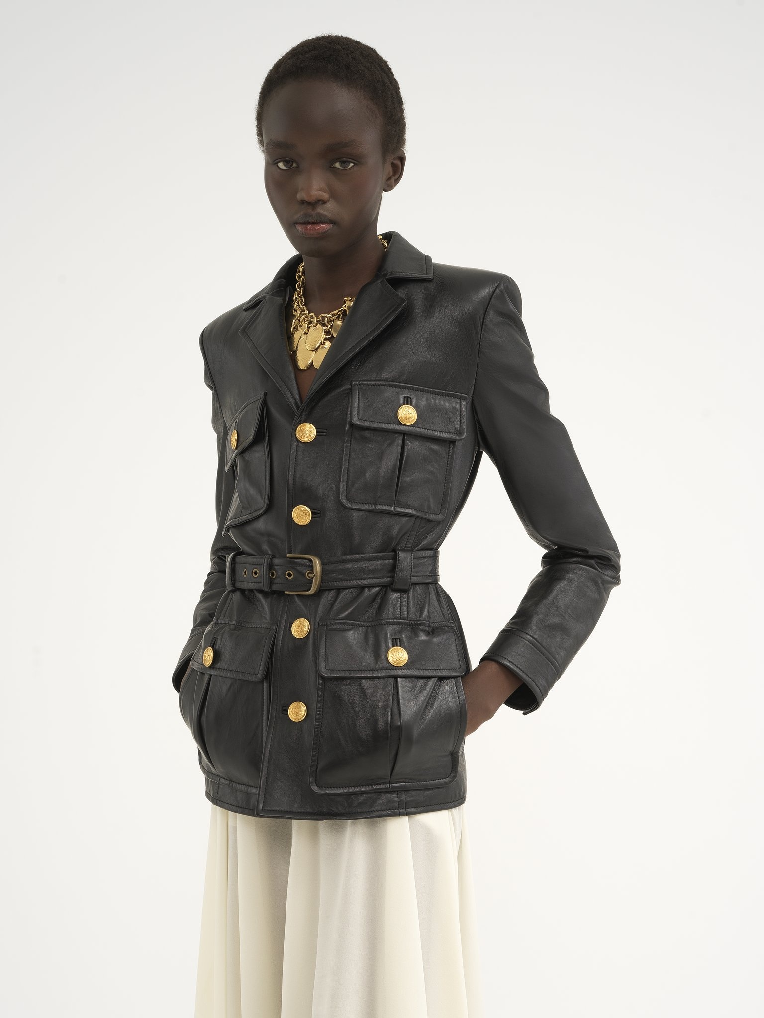 UTILITARIAN JACKET IN LEATHER - 4