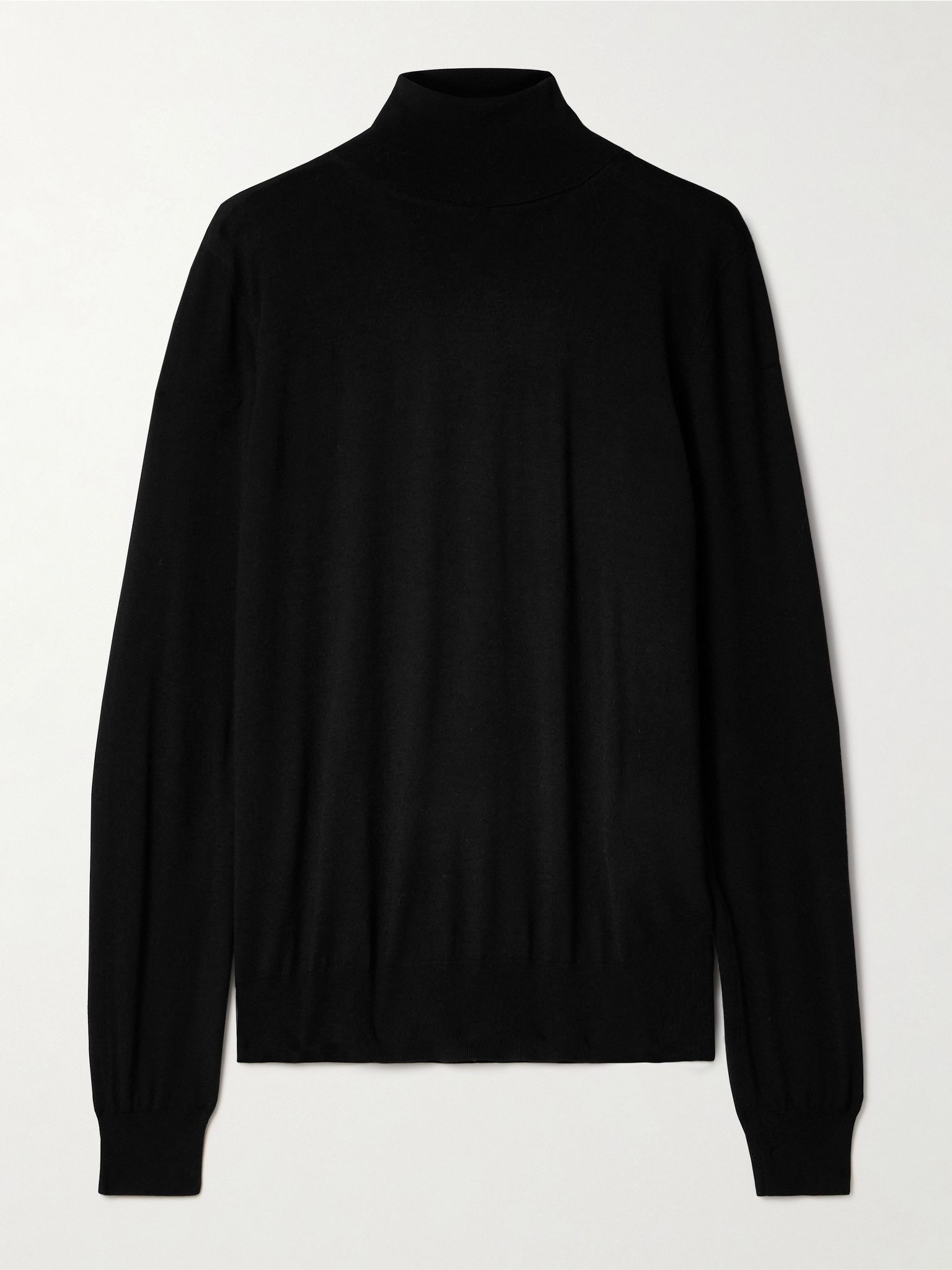 Heva wool-jersey turtleneck sweater Black - 1