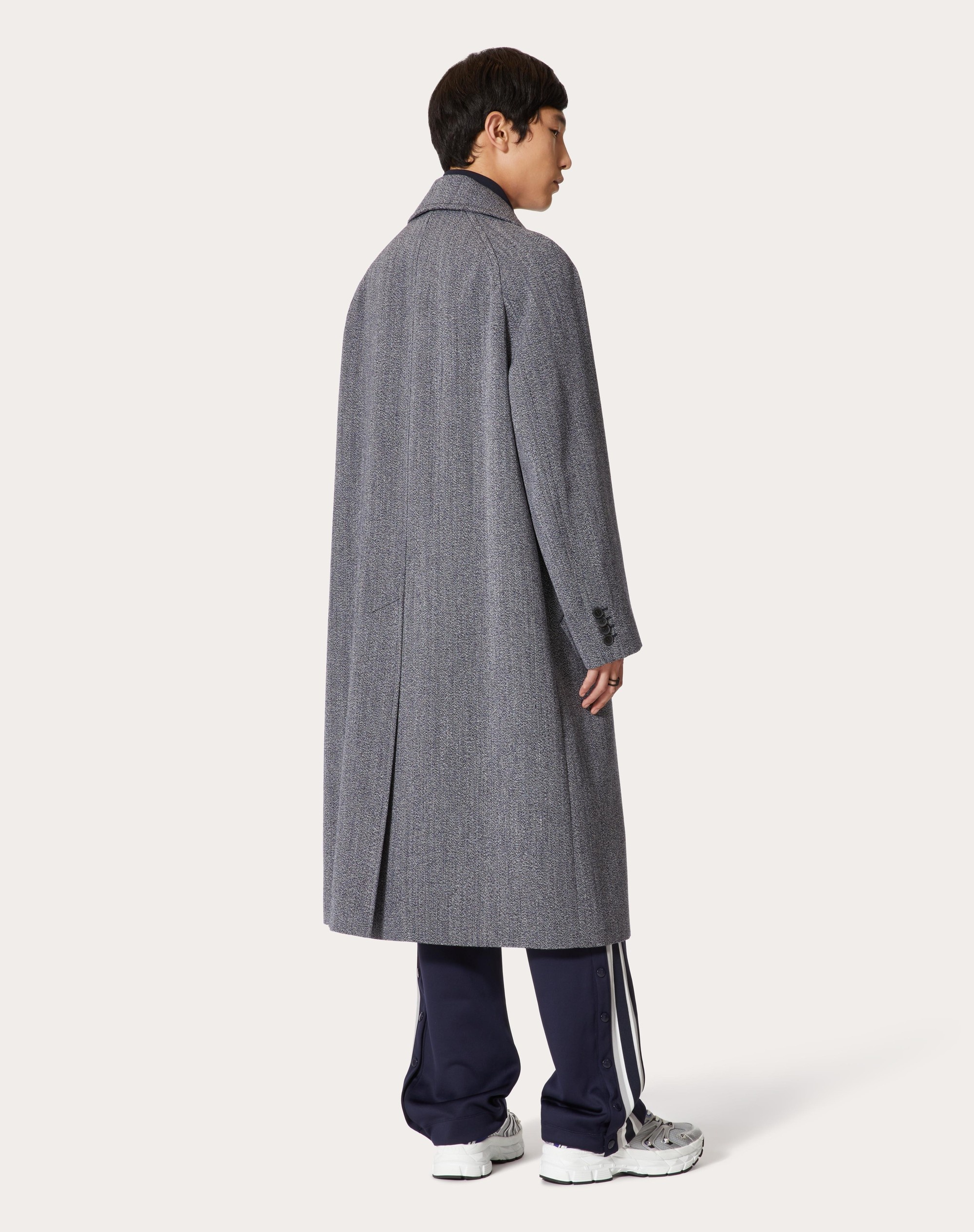 SINGLE-BREASTED WOOL COAT - 4