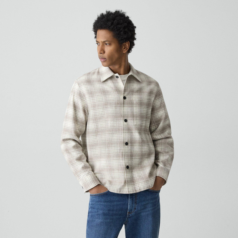Button-Up Shirt in Textured Check 2