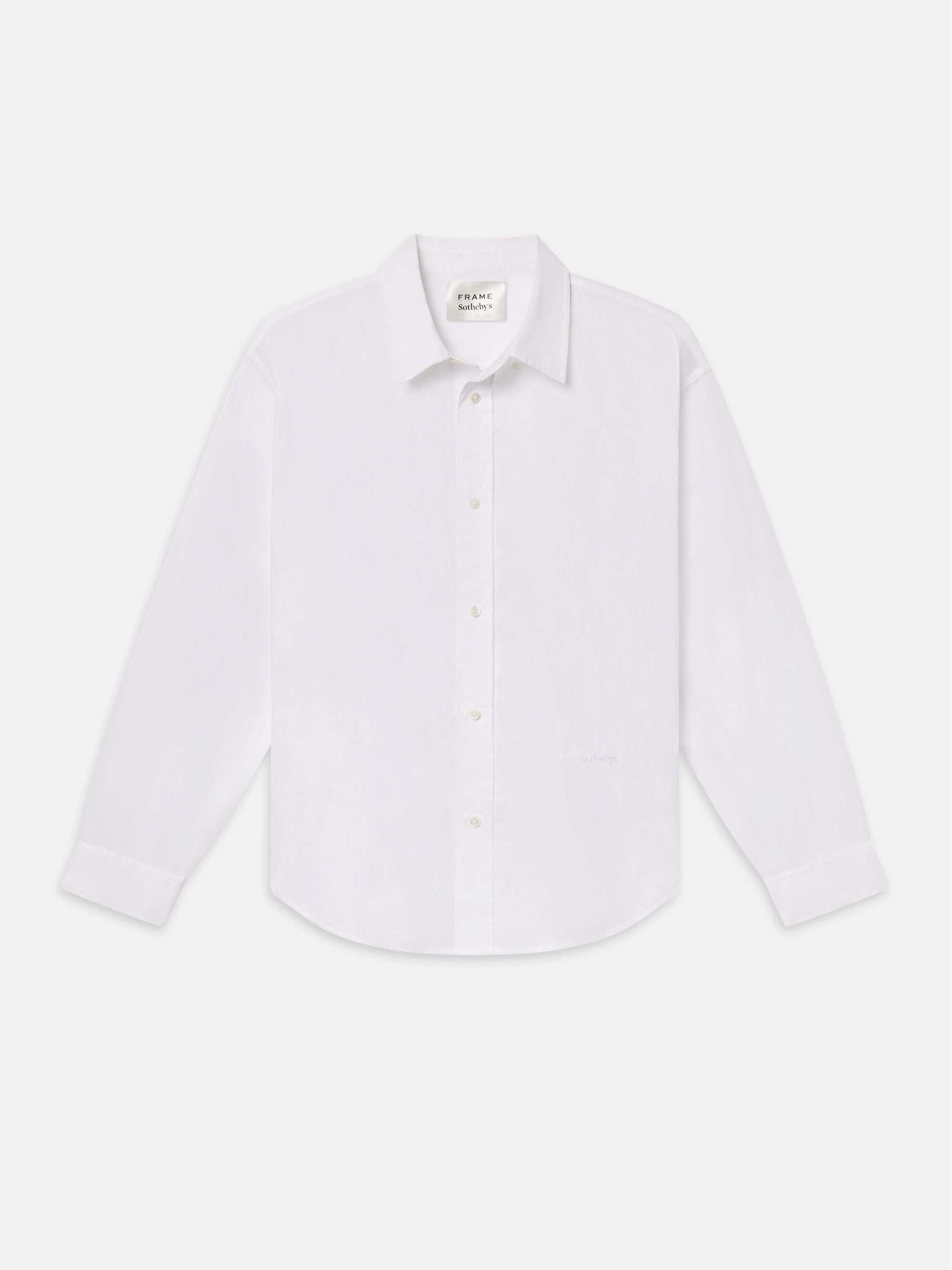 Sotheby's Unisex Oxford Shirt in White - 1