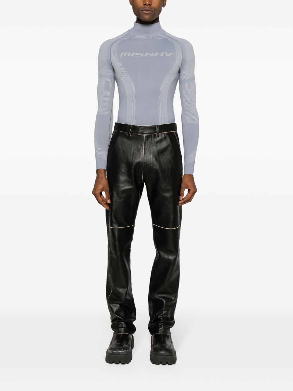 mock-neck long-sleeve top - 2