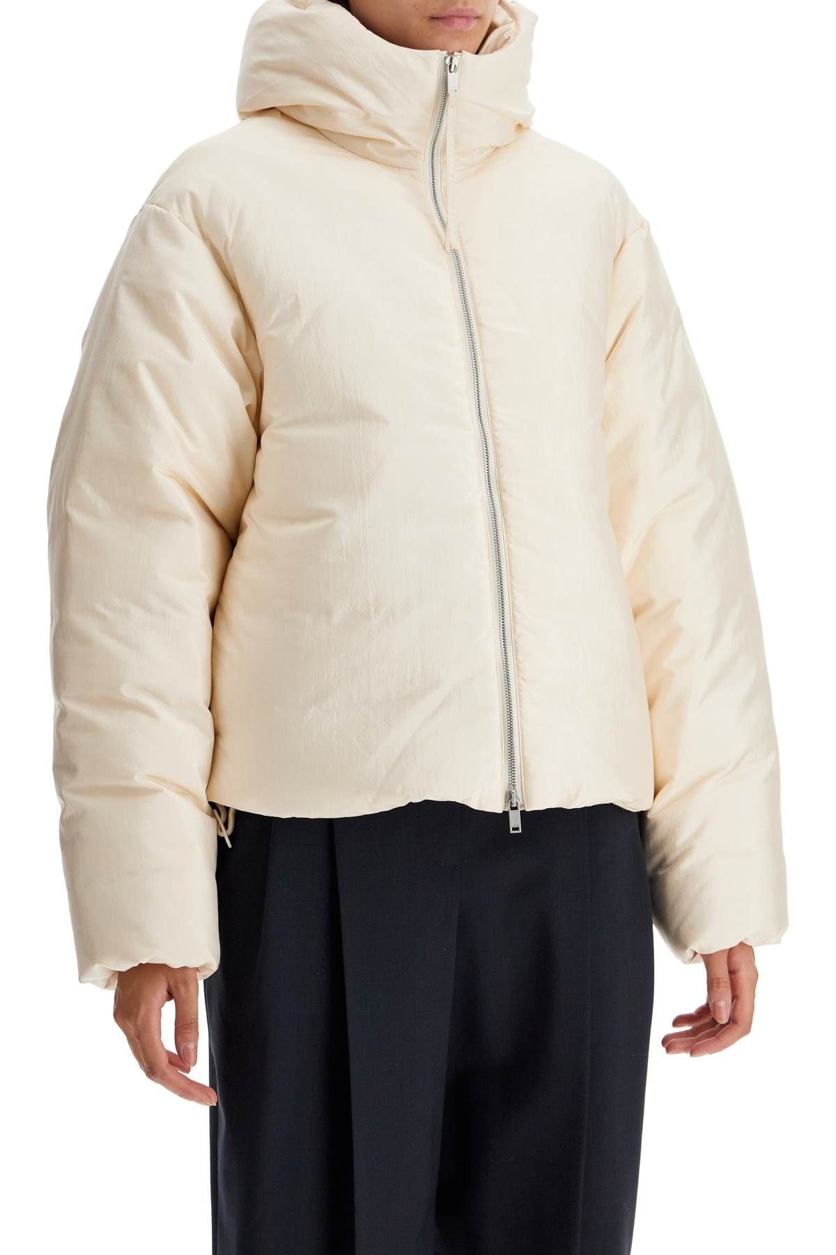 SHORT DOWN JACKET IN HABOTAI SILK BLEND - 3