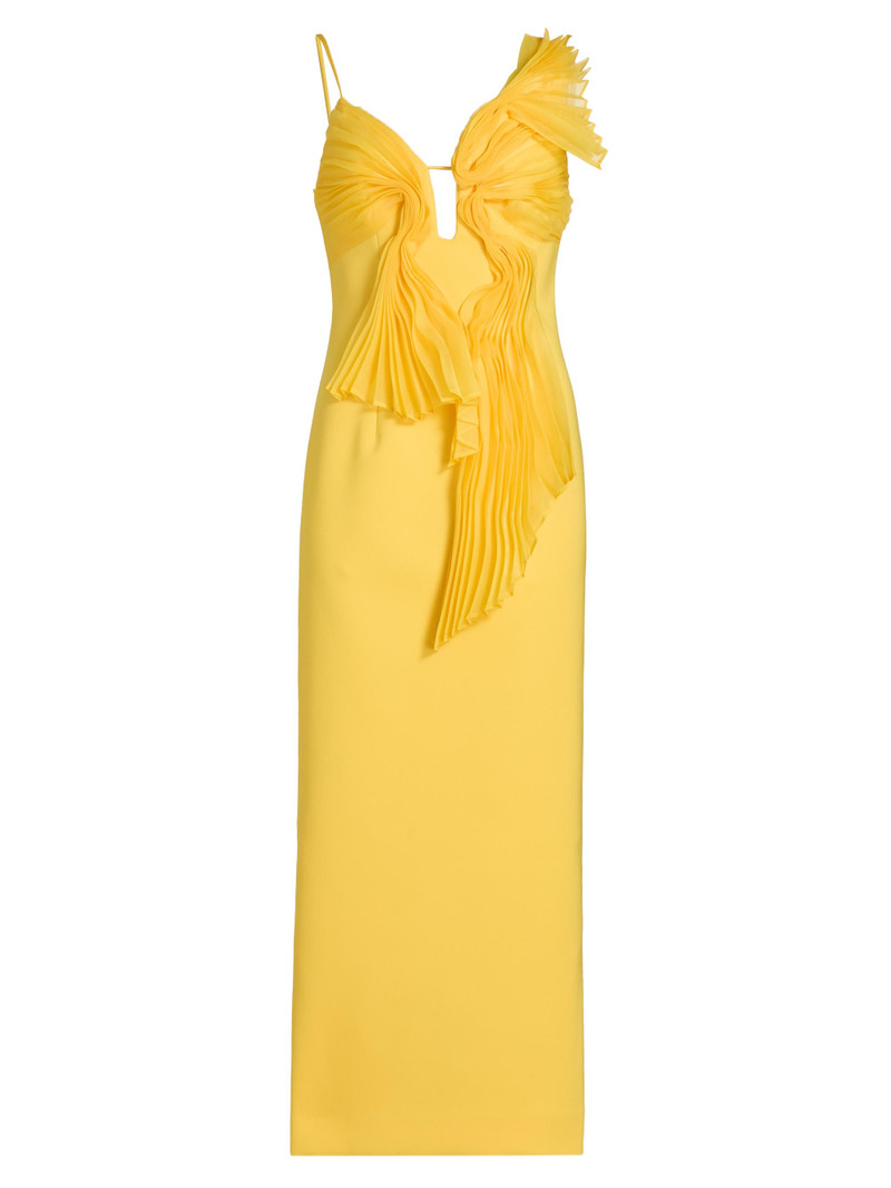 Women's Ellicombe Organza Pleat Midi-Dress - Daffodil 1