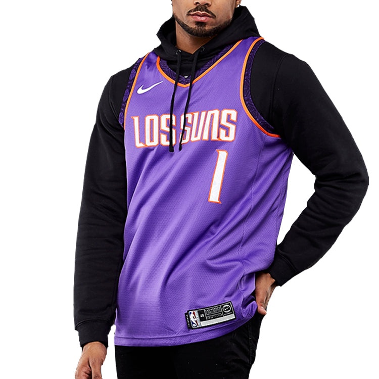 Nike NBA Retro Basketball Jersey/Vest SW Fan Edition 18-19 Season Phoenix Suns Devin Booker 1 Purple - 5