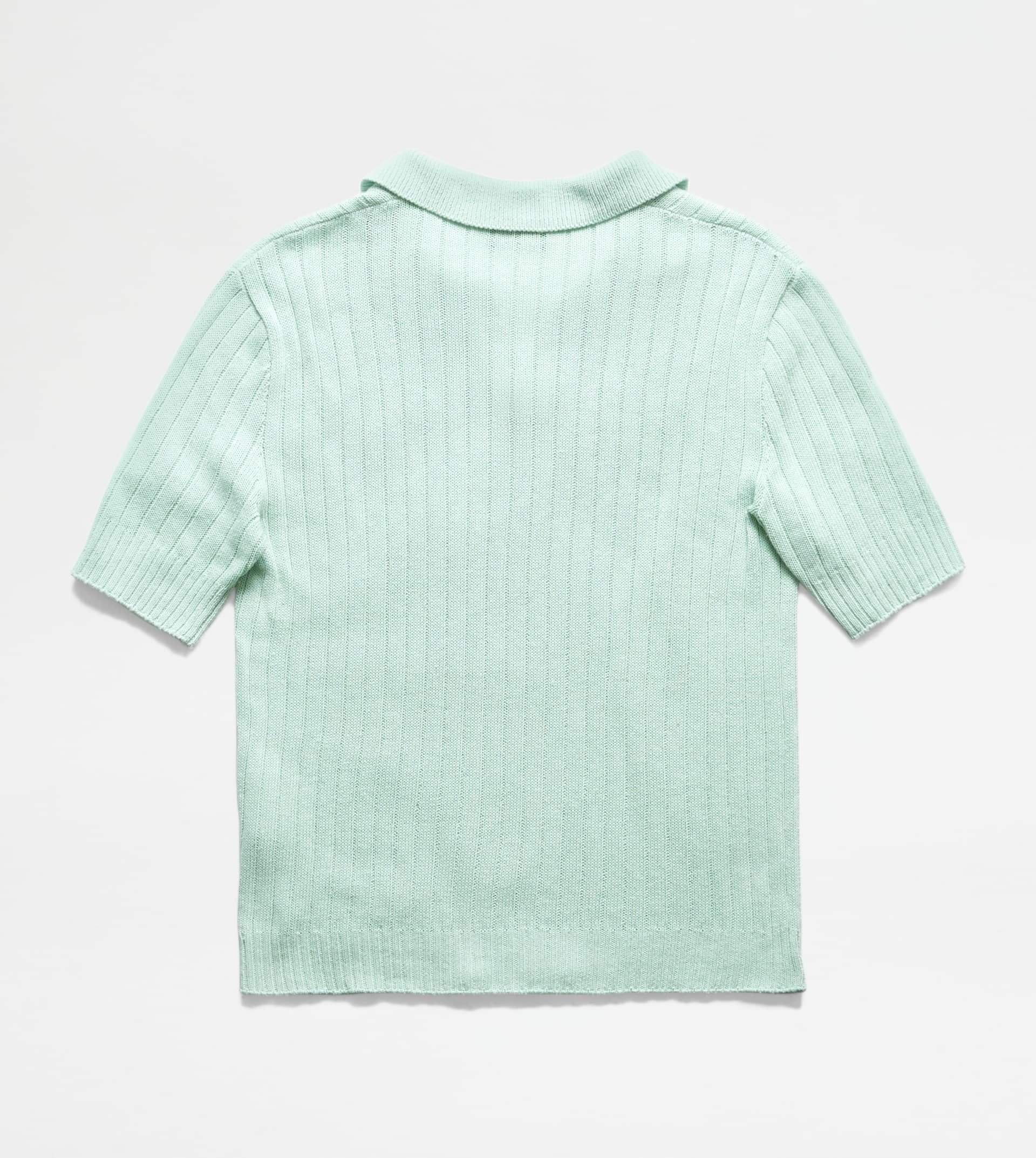 LINEN BLEND POLO SHIRT - GREEN - 6