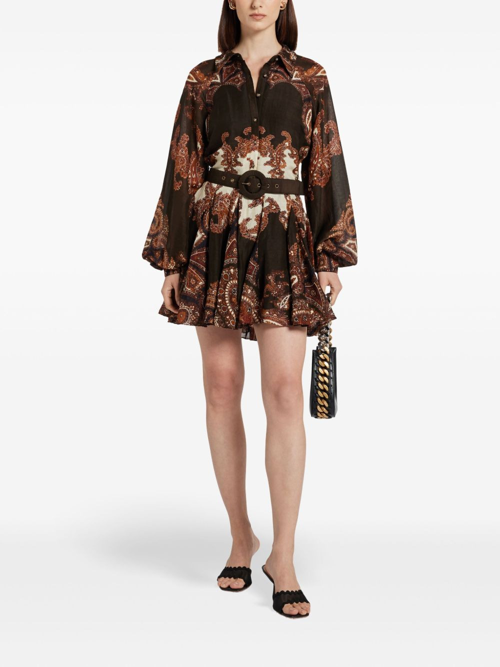 paisley-print mini dress - 2
