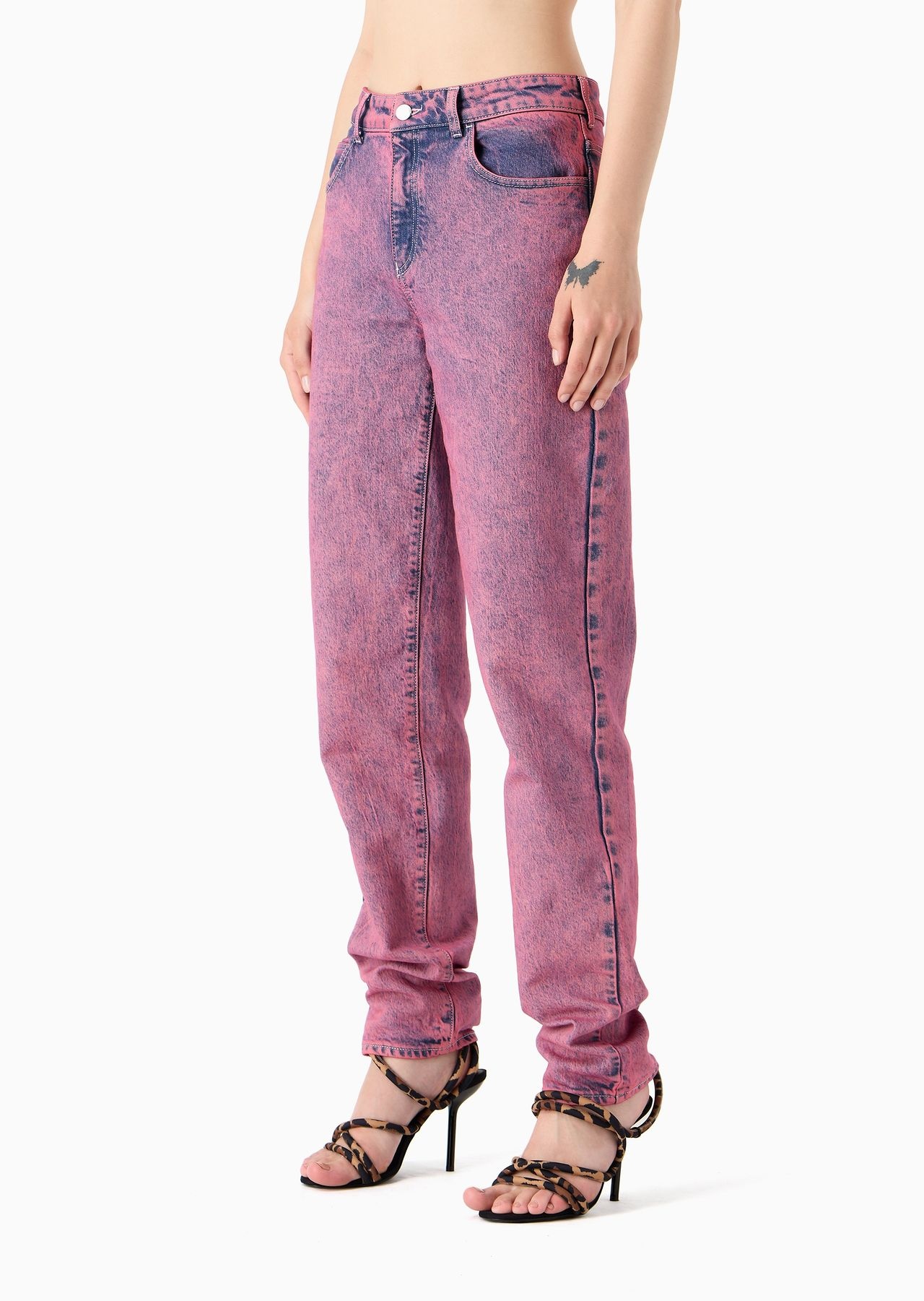 Emporio Armani Sustainability Values Capsule Collection over-dyed organic Lyocell-blend denim jeans - 2