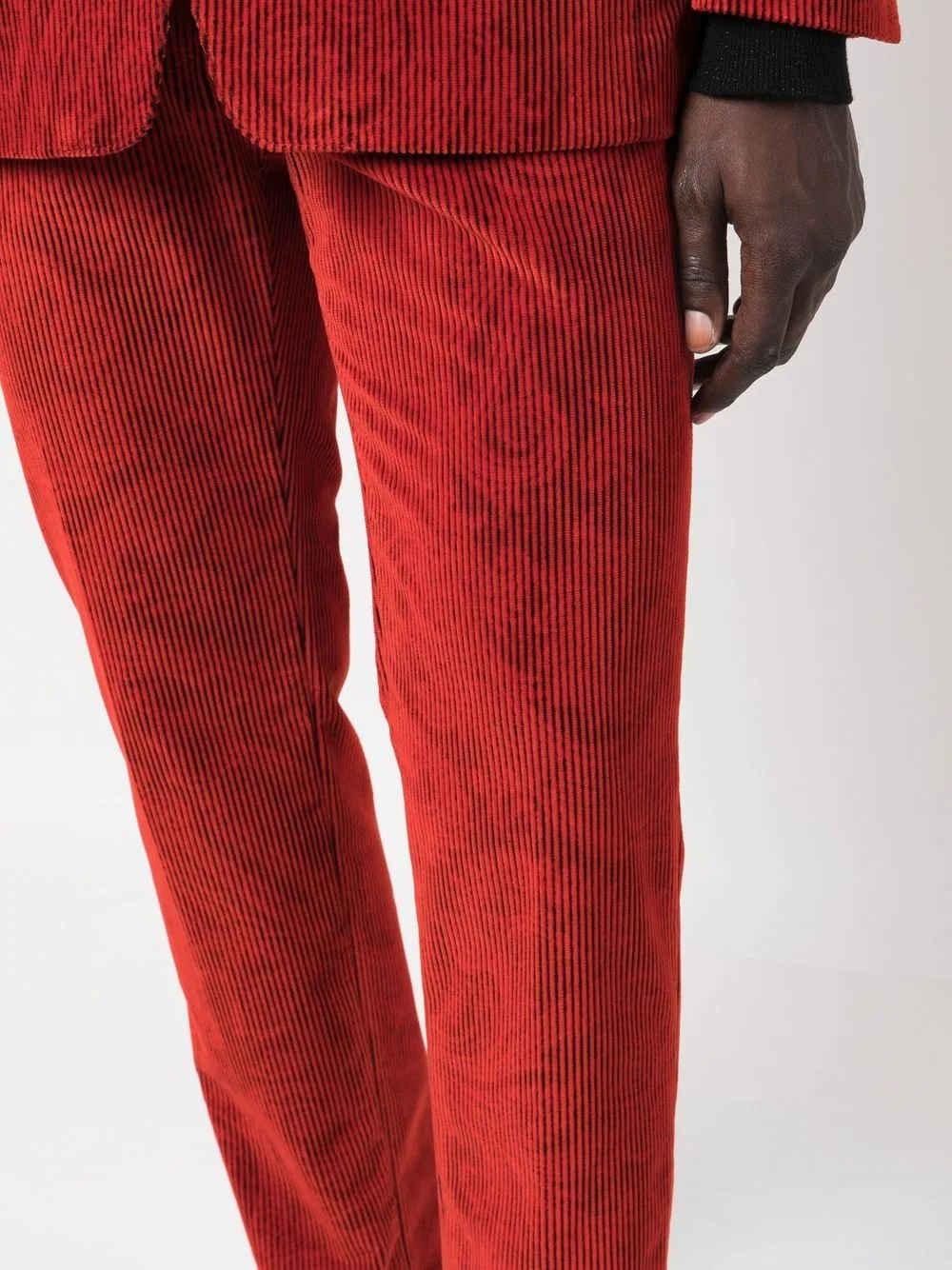 paisley-print corduroy trousers - 5