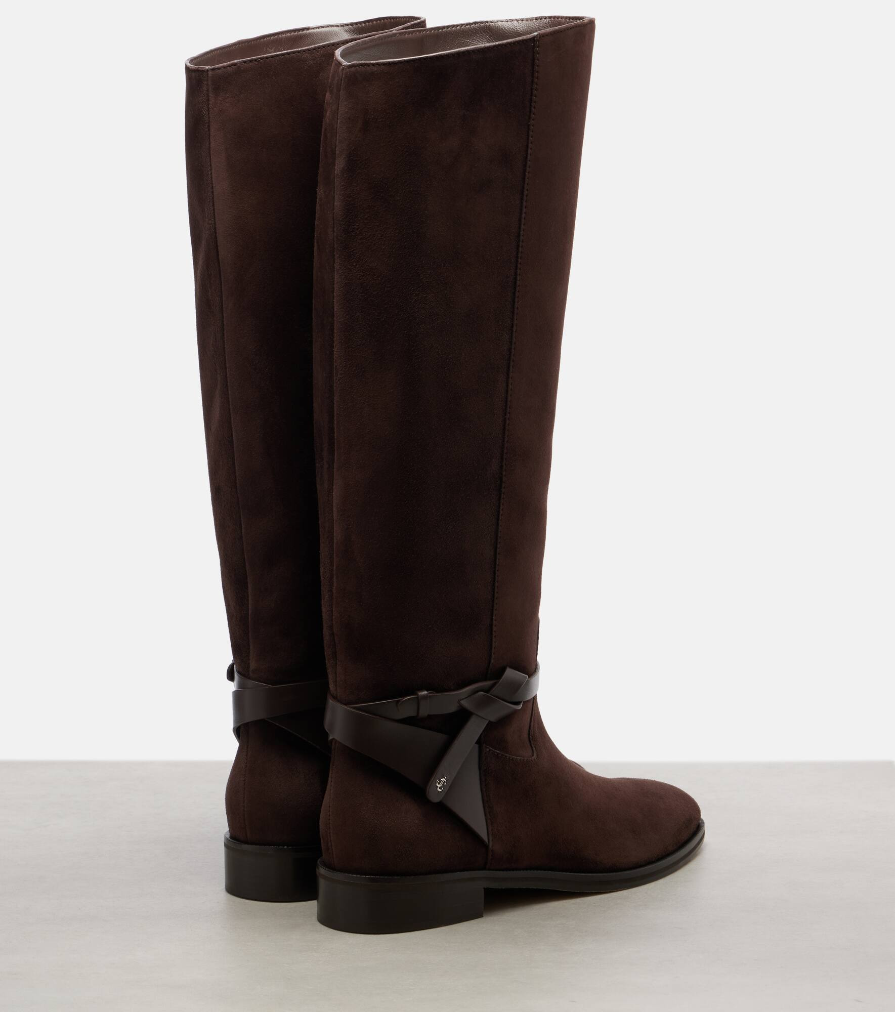 Lawton knotted suede knee-high boots - 2
