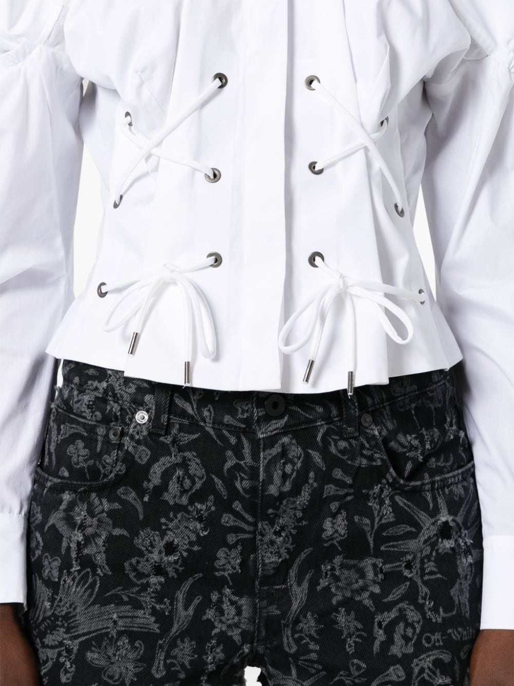 Orb-embroidered cotton shirt - 5