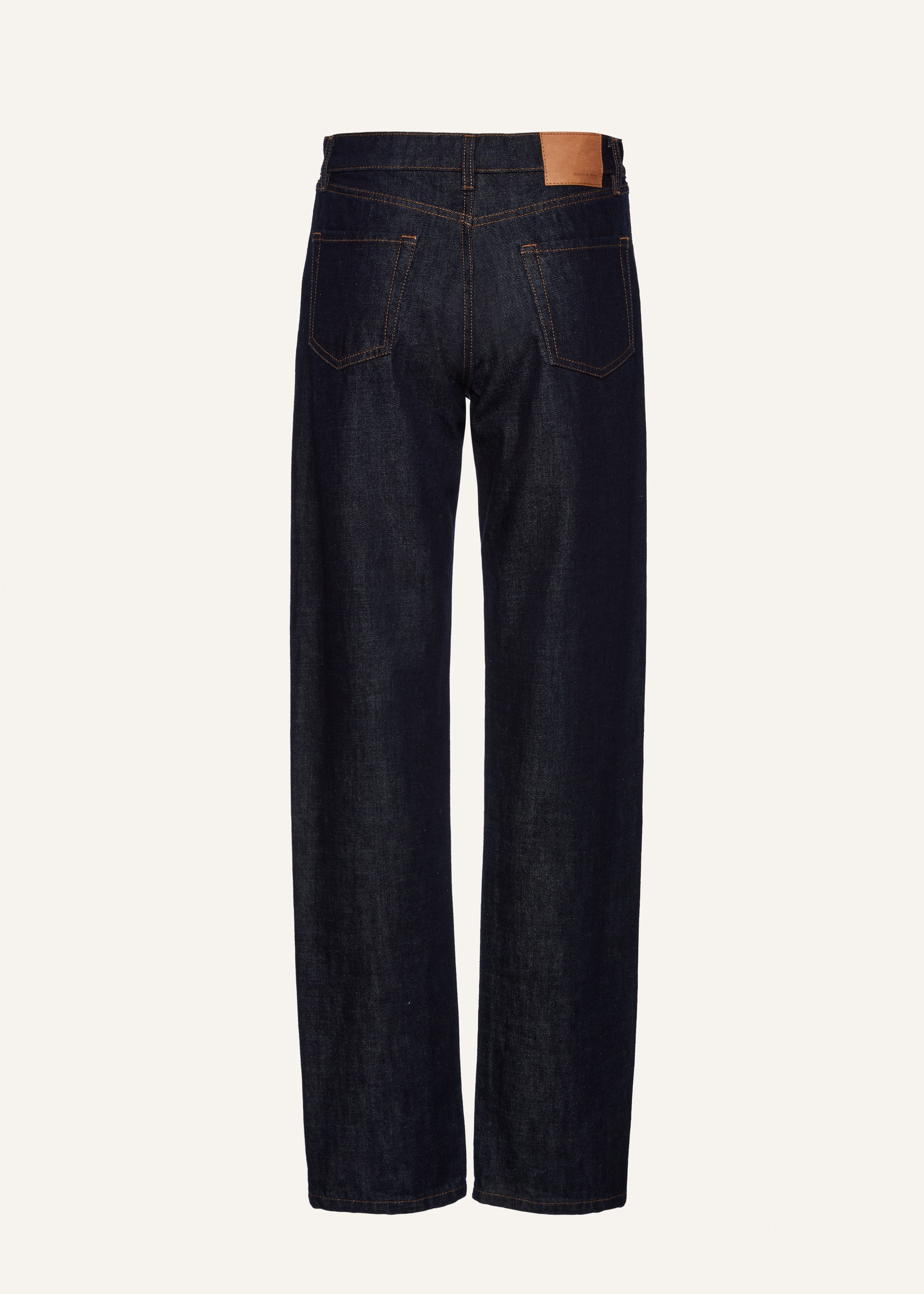 Low waist straight leg denim in navy - 2