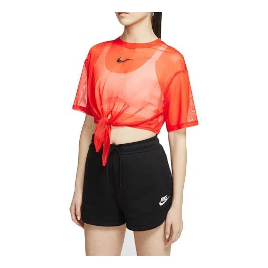(WMNS) 나이키 운동복 짧은 소매 정상 오렌지 CJ2703-891 - 1