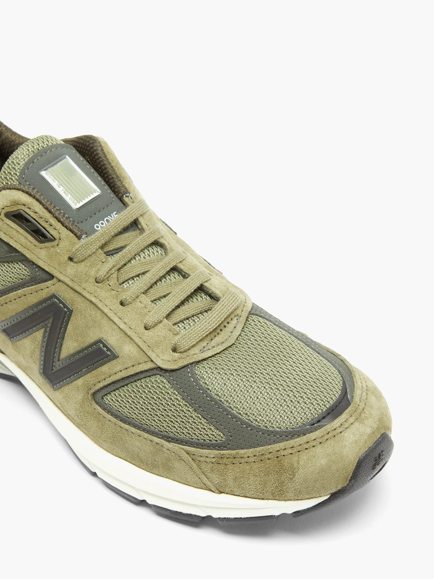 990v5 suede and mesh running trainers - 6