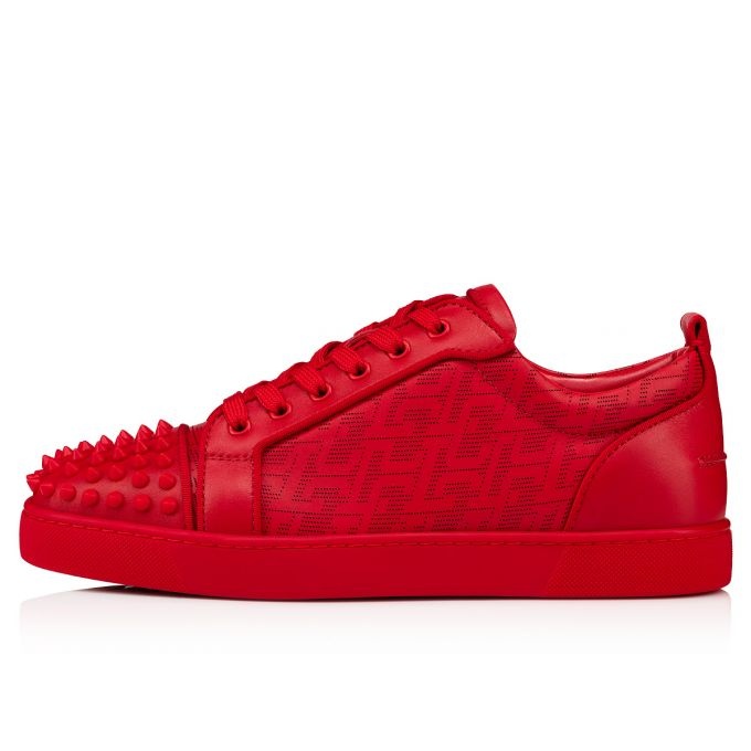 SUMMER SALE CHRISTIAN LOUBOUTIN Louis HI スニーカー▲Red Louis Junior P Pik Pik Strass - Sneakers - Metallic suede