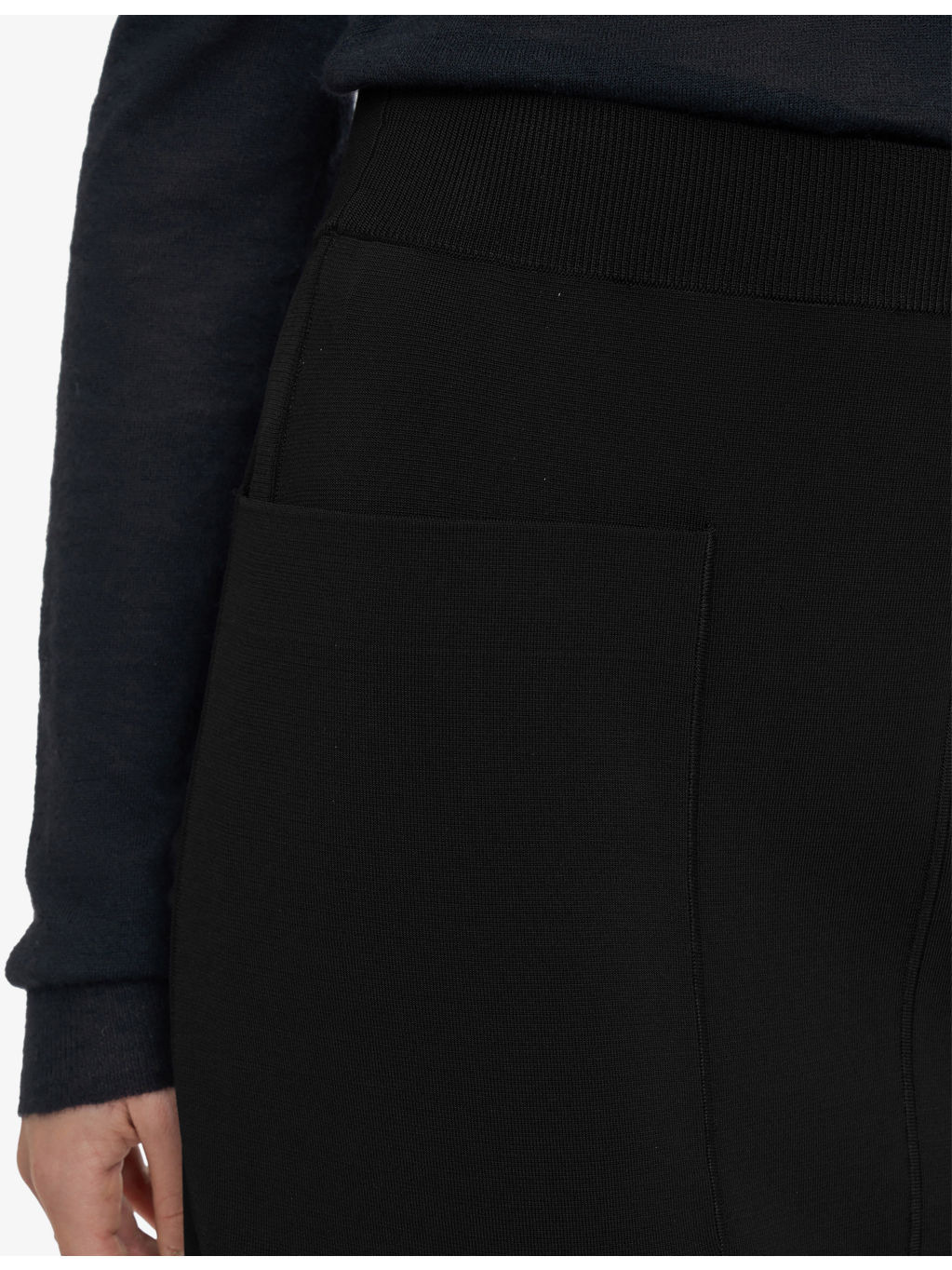 Milano Patch-Pocket Stretch-Knitted Skirt - 4