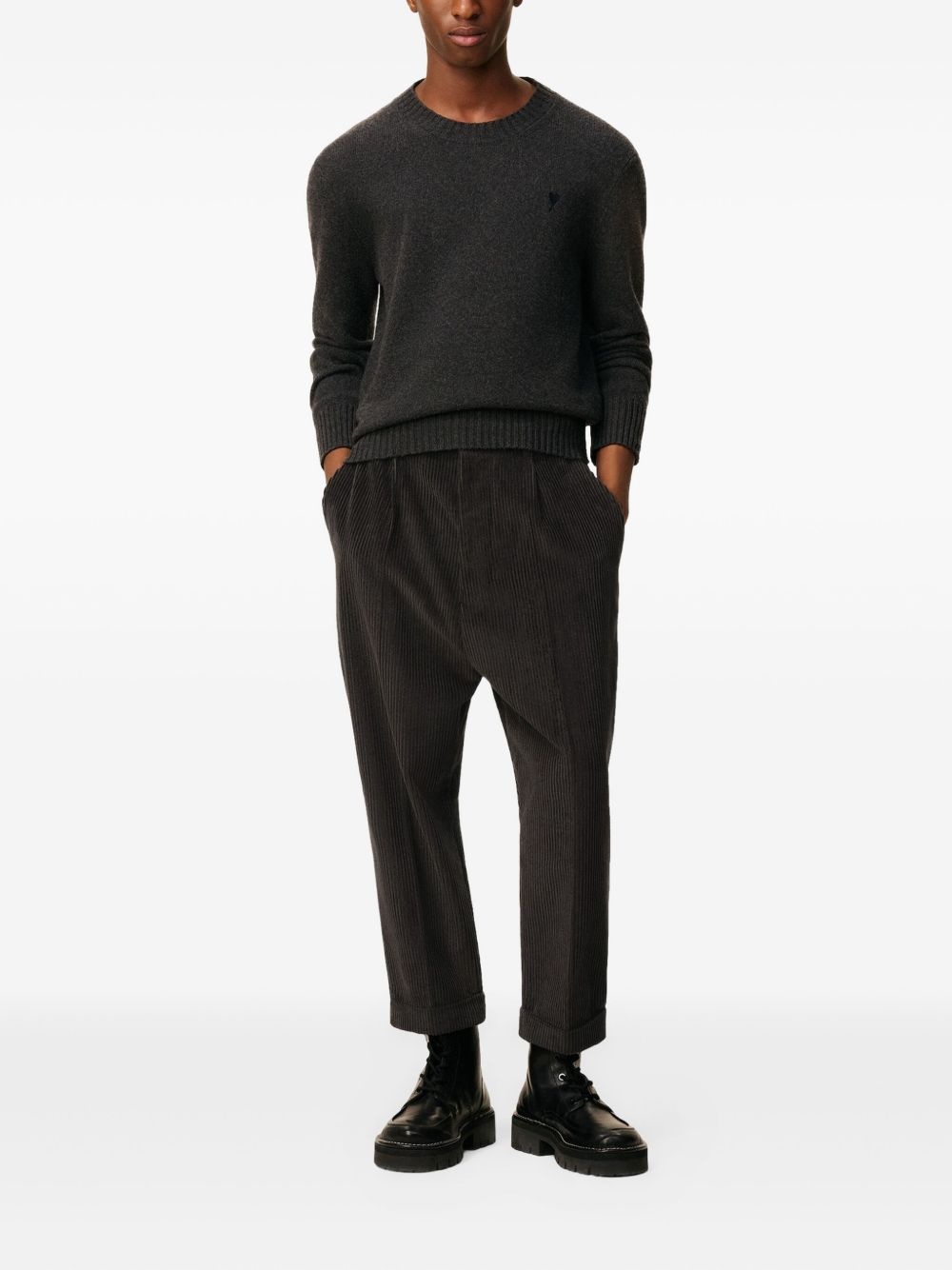 pleated cuffed trousers - 2