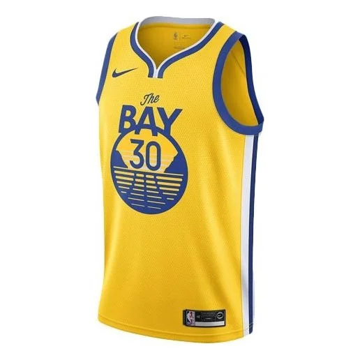 Nike NBA Swingman Jersey SW golden state warriors stephen curry Yellow AT9799-731 - 1