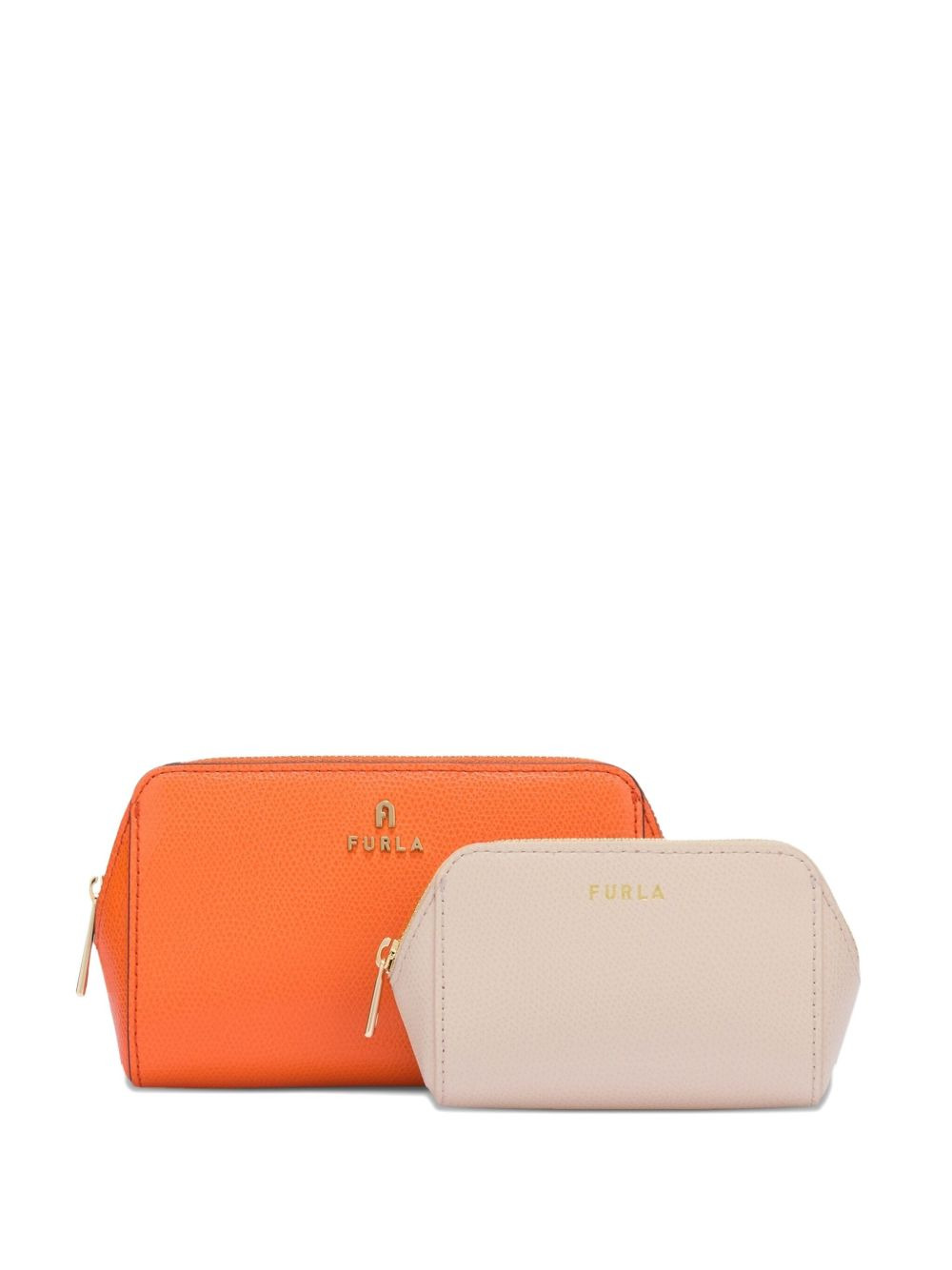 zip-top curved makeup bag (set of two) - 1