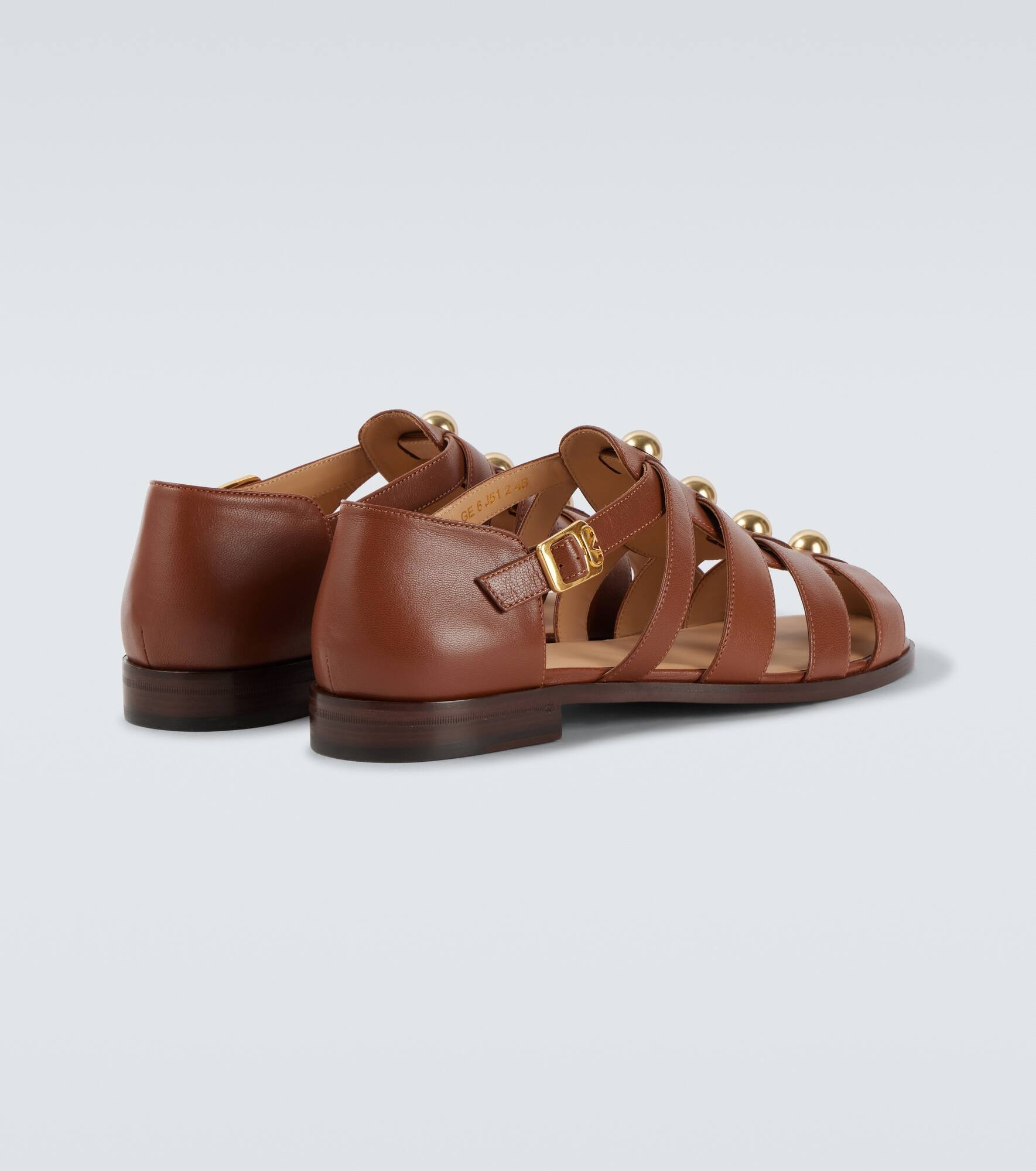 Studded leather fisherman sandals - 6