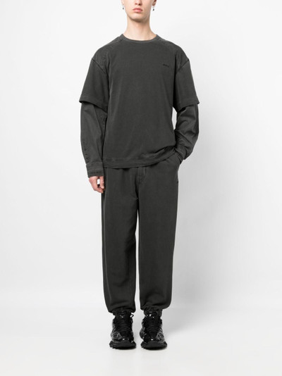 JUUN.J faded effect cotton track pants outlook