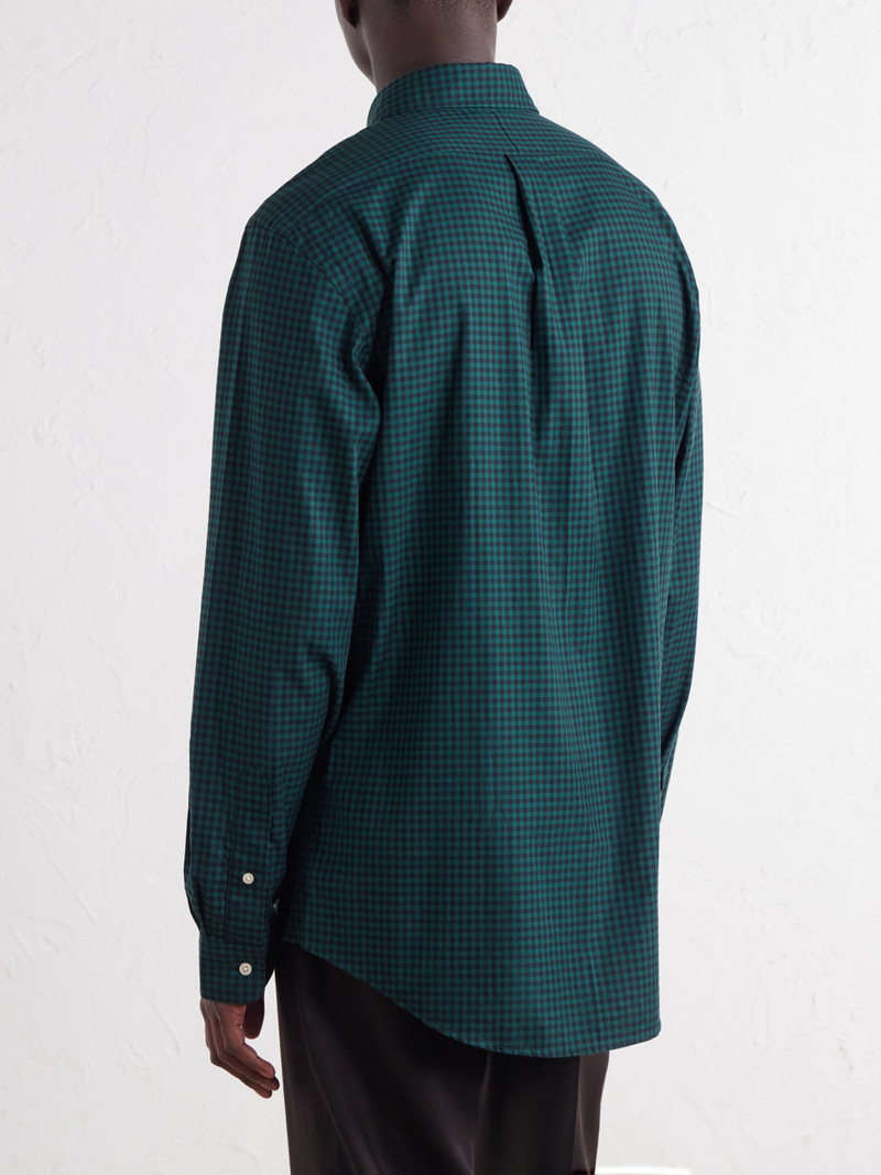 Button-Down Collar Checked Cotton Shirt 4