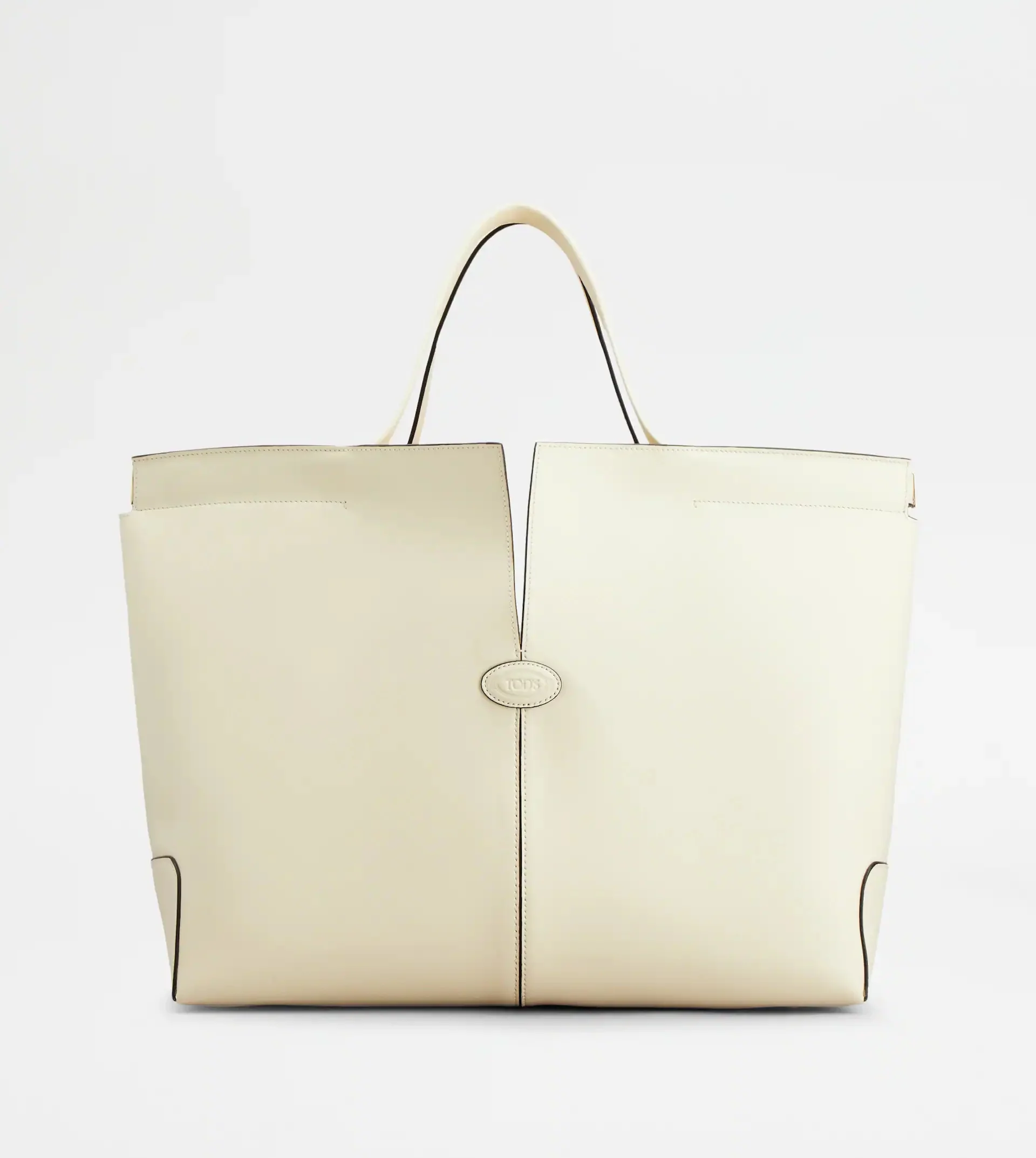 TOD'S DI BAG FOLIO IN LEATHER MEDIUM - YELLOW - 1