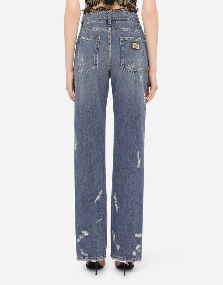 Flared jeans with French wire embellishment - 3