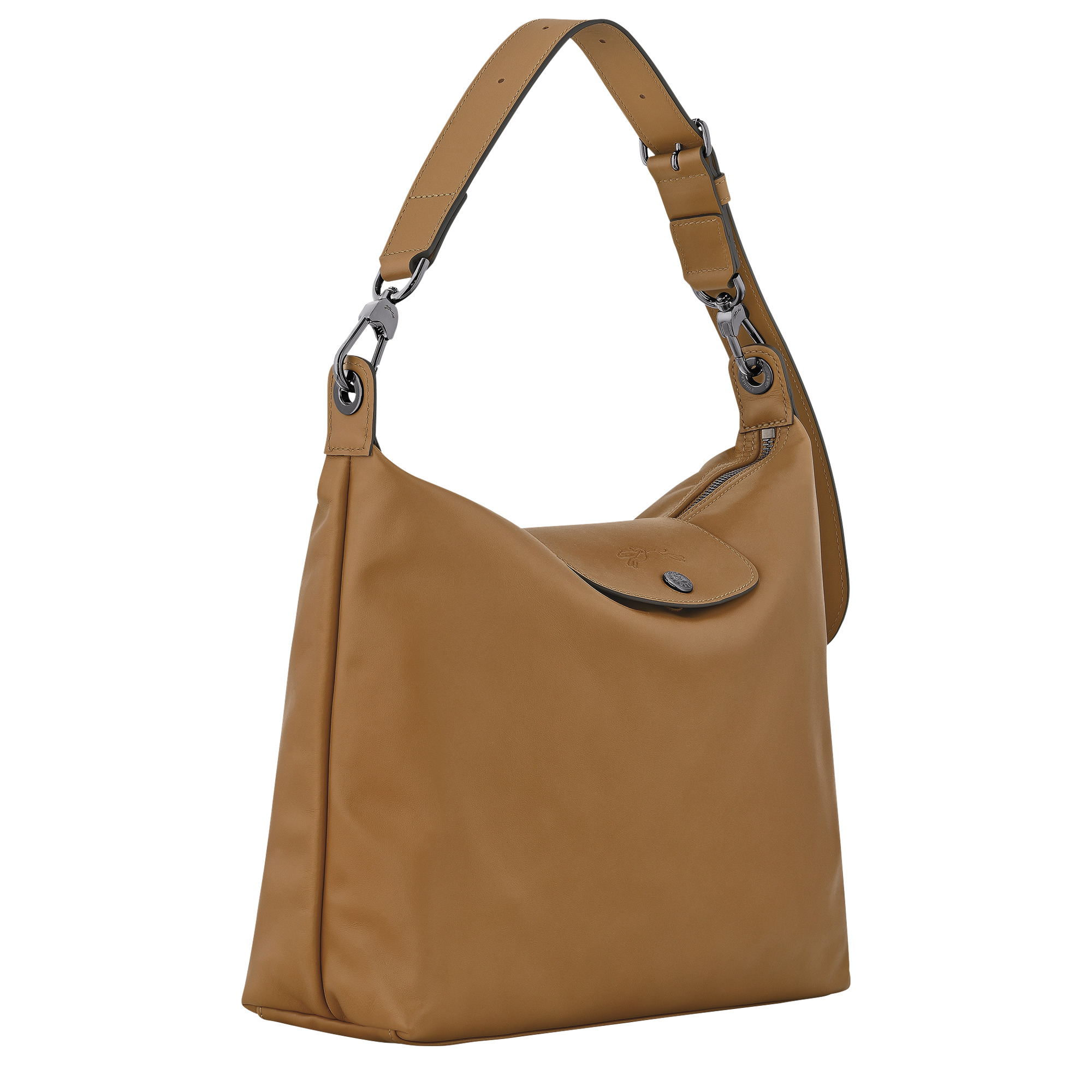 Le Pliage Xtra M Hobo bag Tobacco - Leather - 3