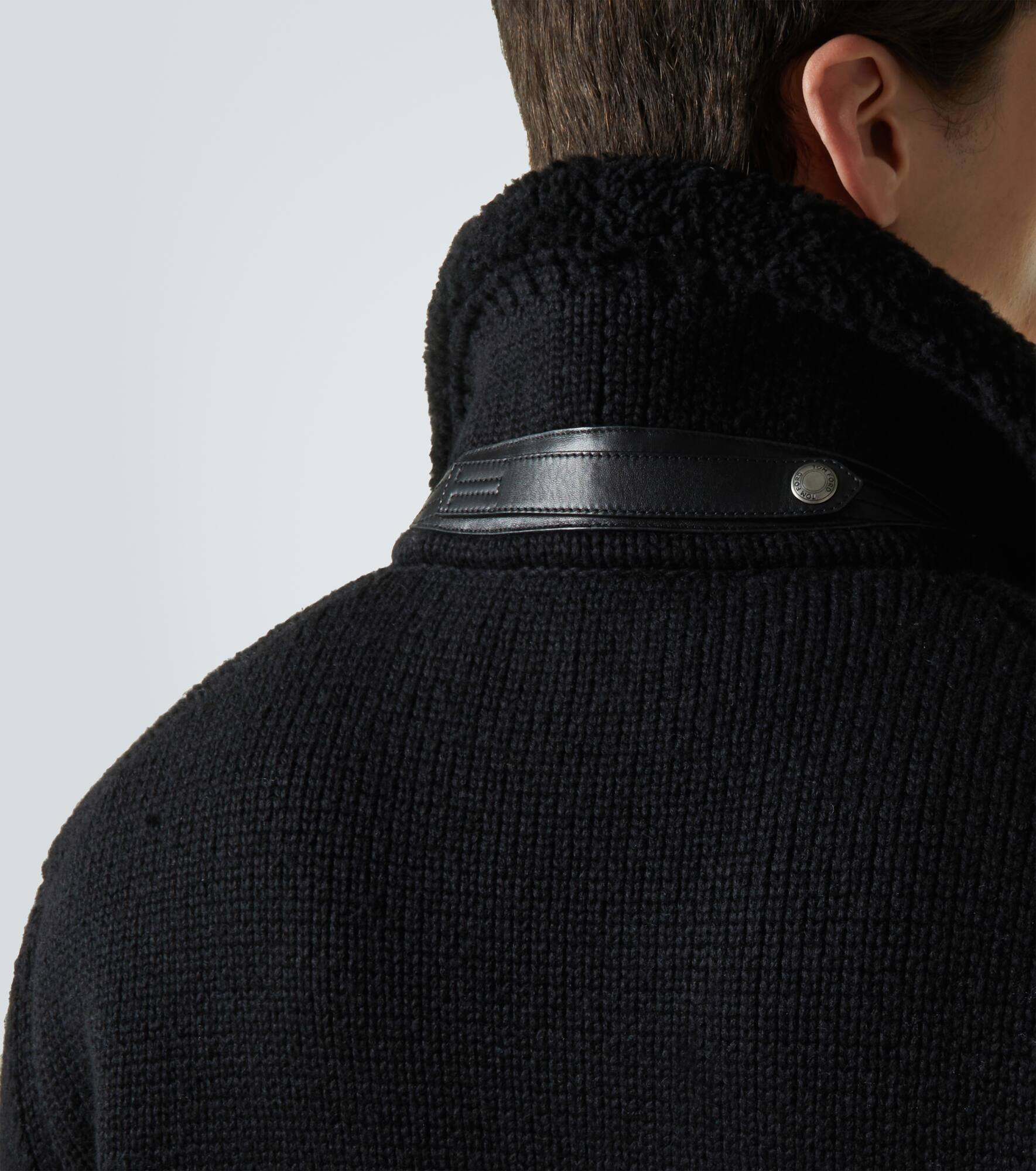Shearling-trimmed cashmere cardigan - 6