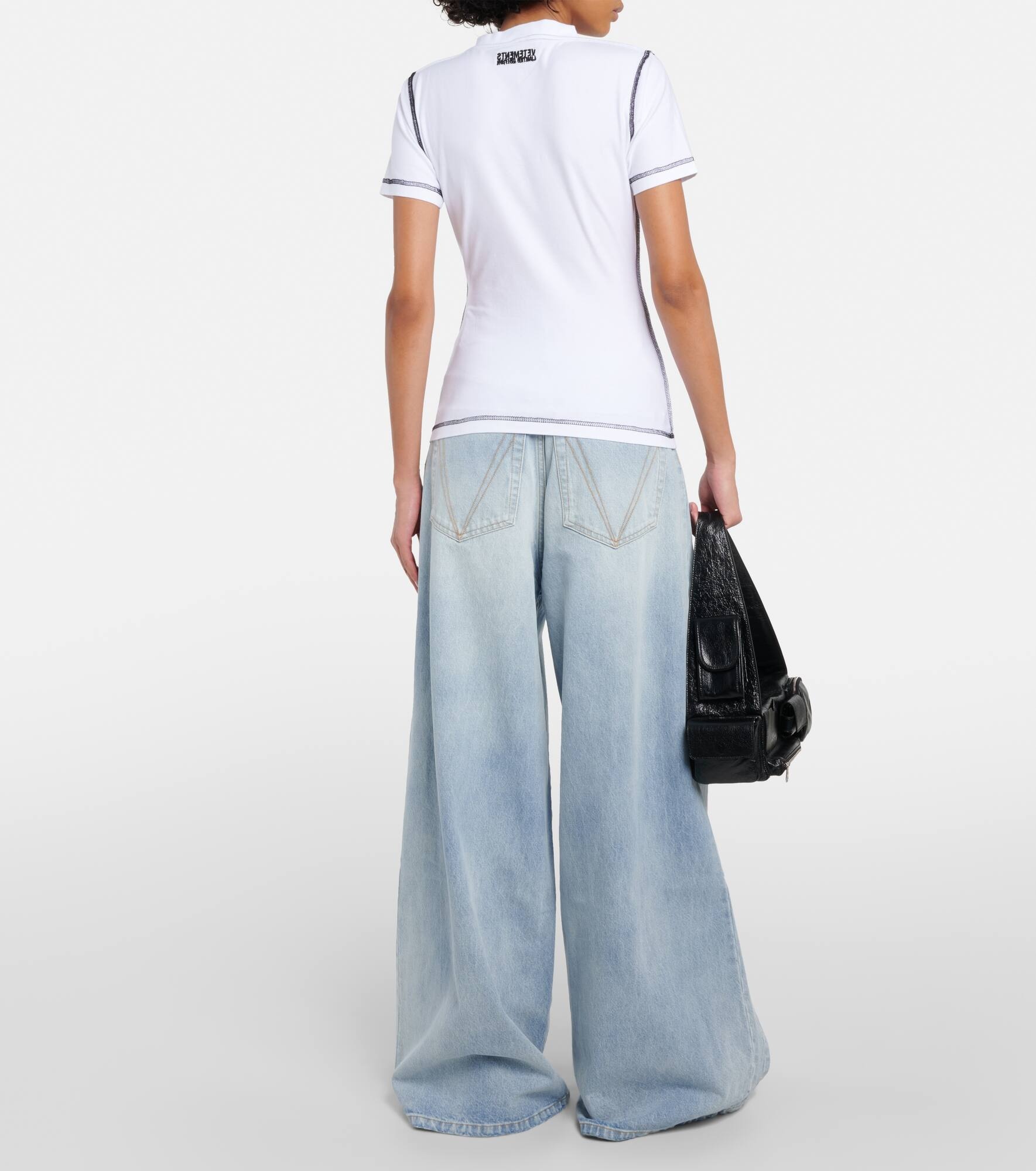 Cotton-blend jersey T-shirt - 3