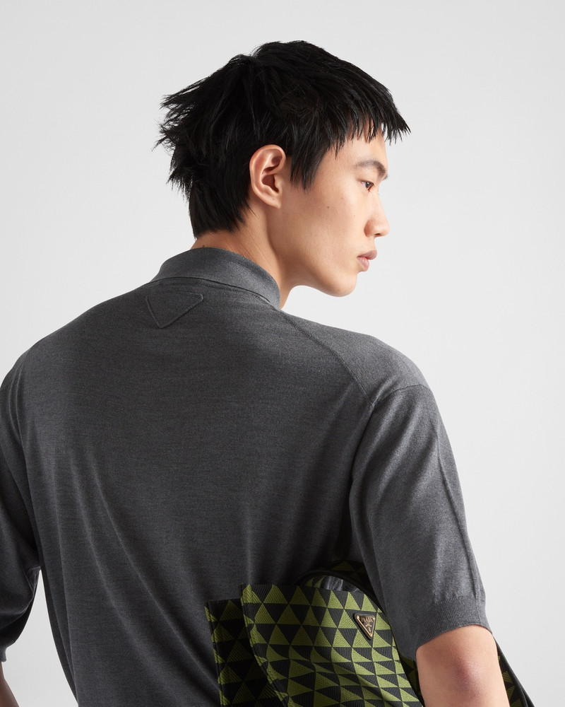 Silk polo shirt 4
